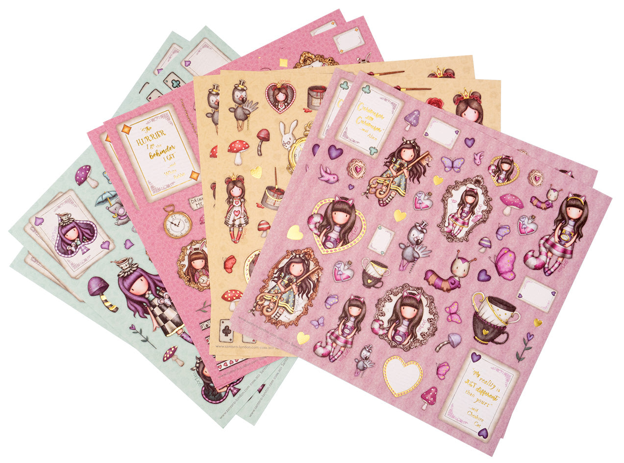 GOR Sticker Sheets 4x2 Designs Wonderland 152x152x3mm 8 SH nr.09