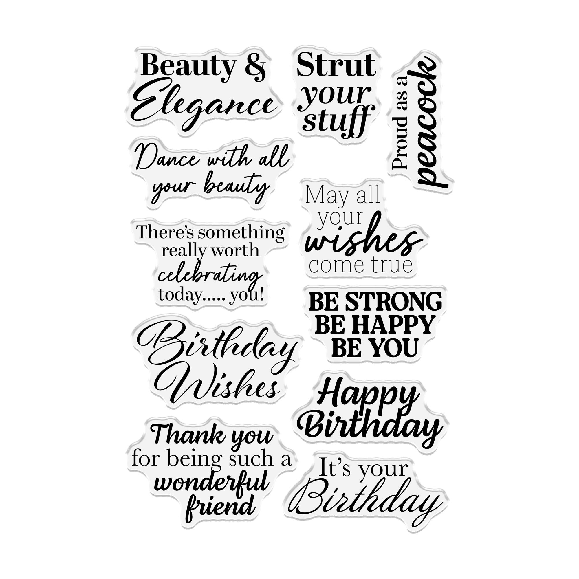 Graceful Plumes Clear Acrylic Stamp - Strut Your Stuff