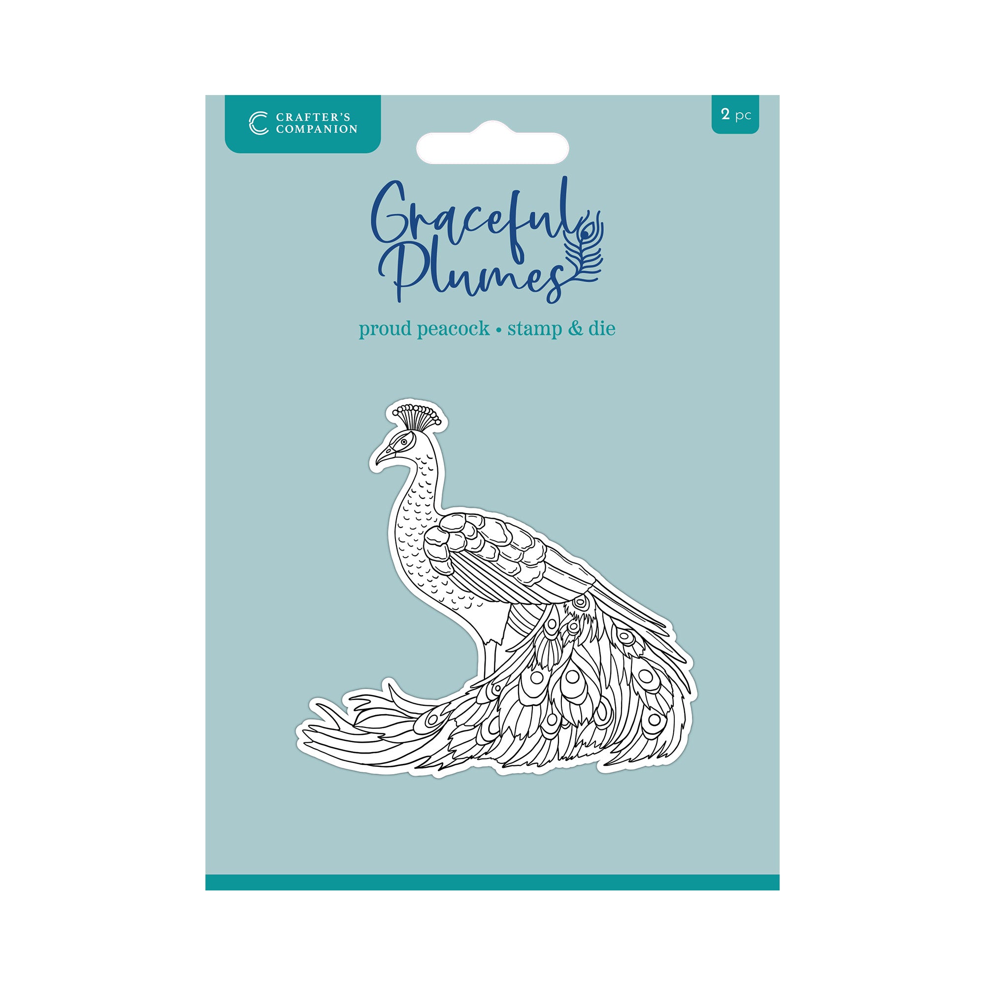 Graceful Plumes Stamp & Die - Proud Peacock 