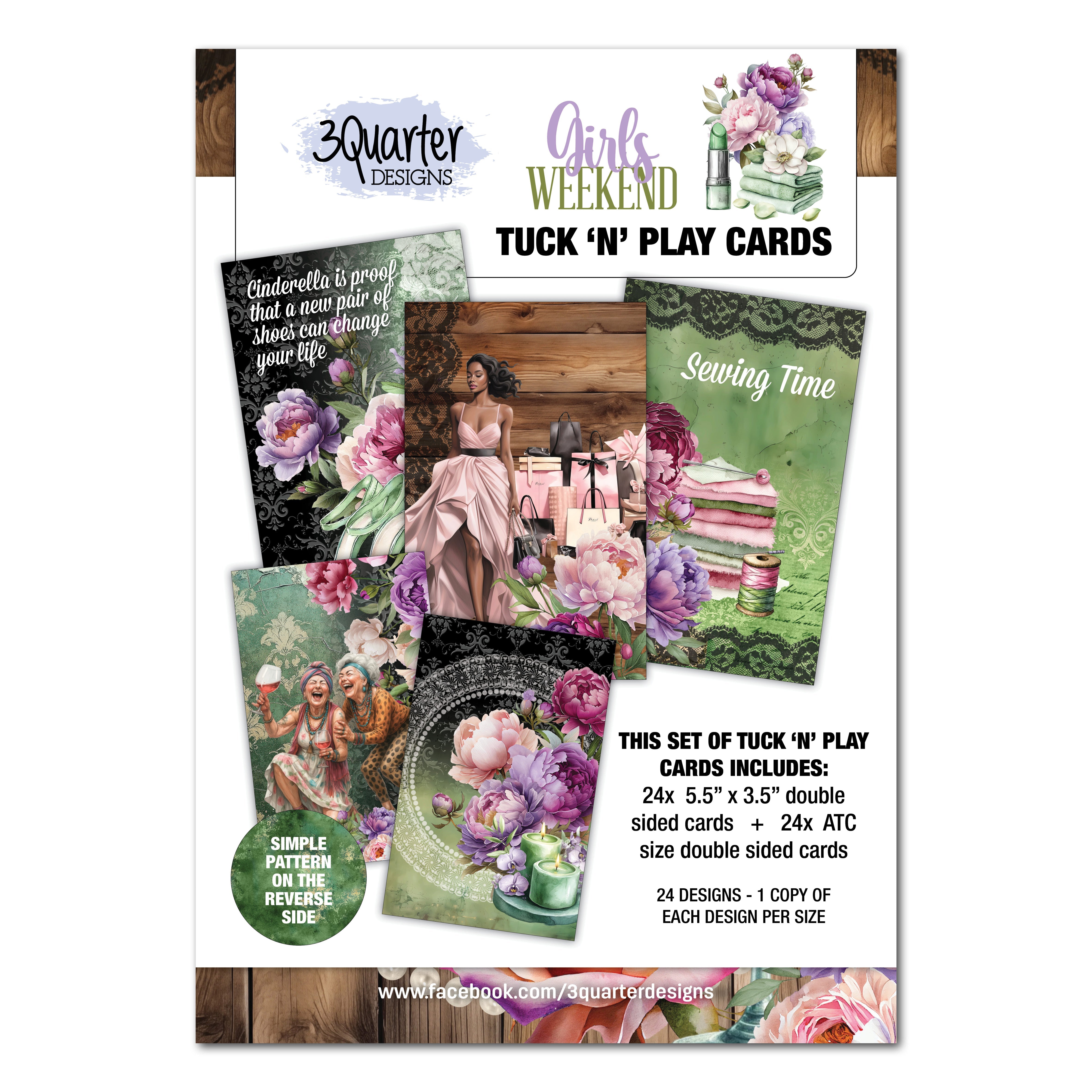 3Quarter Designs Girls Weekend - Tuck N Play Cards