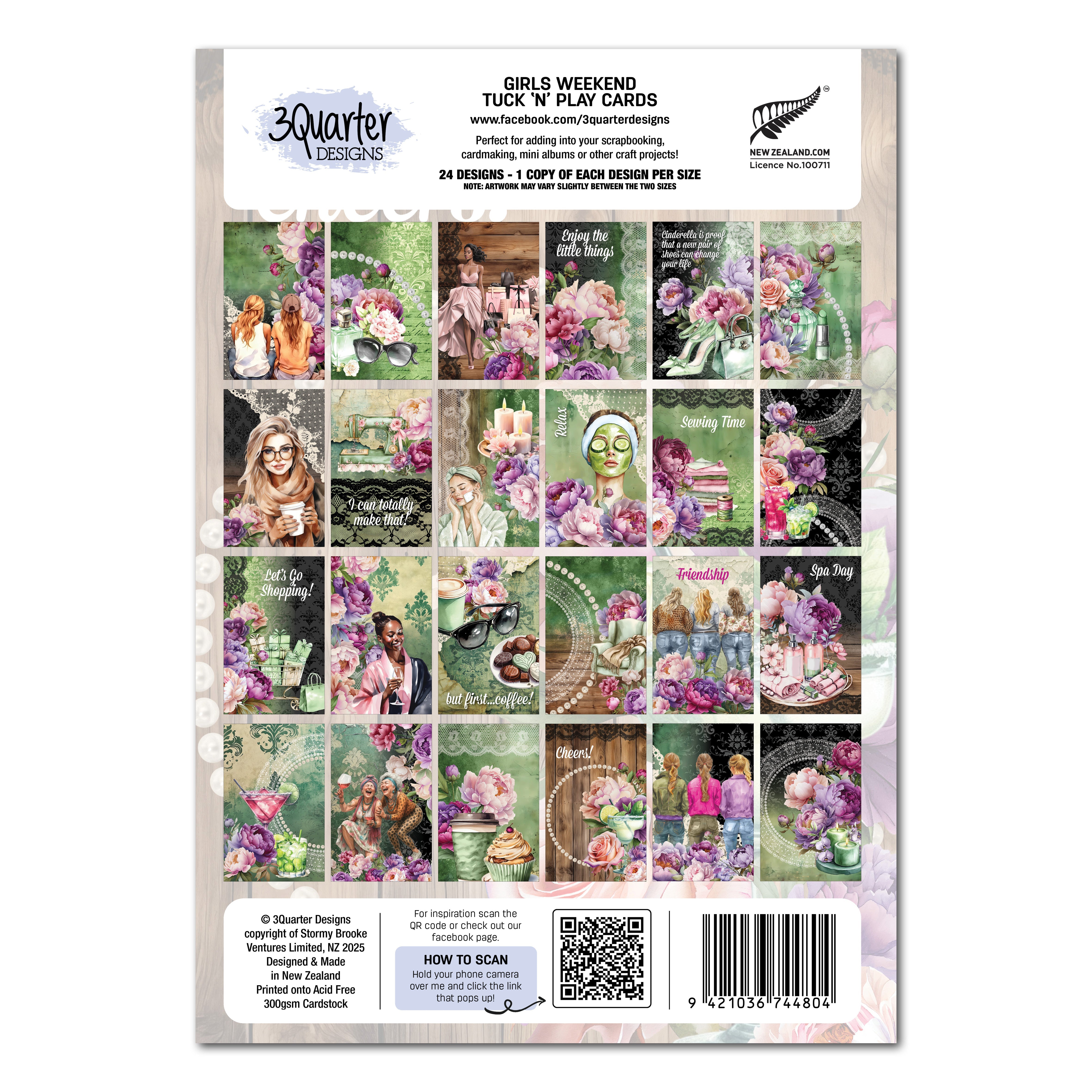 3Quarter Designs Girls Weekend - Tuck N Play Cards