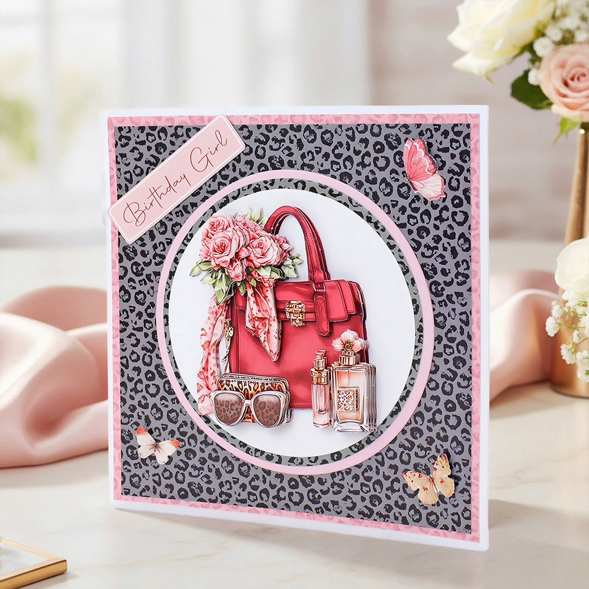 Die Cut Decoupage – Blush & Bloom Beauty Bag (pack of 3)