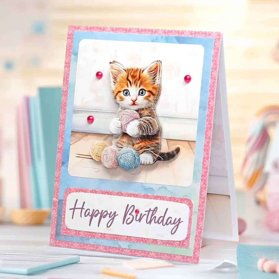 Crafty Kittens Die Cut Topper & Decoupage Collection