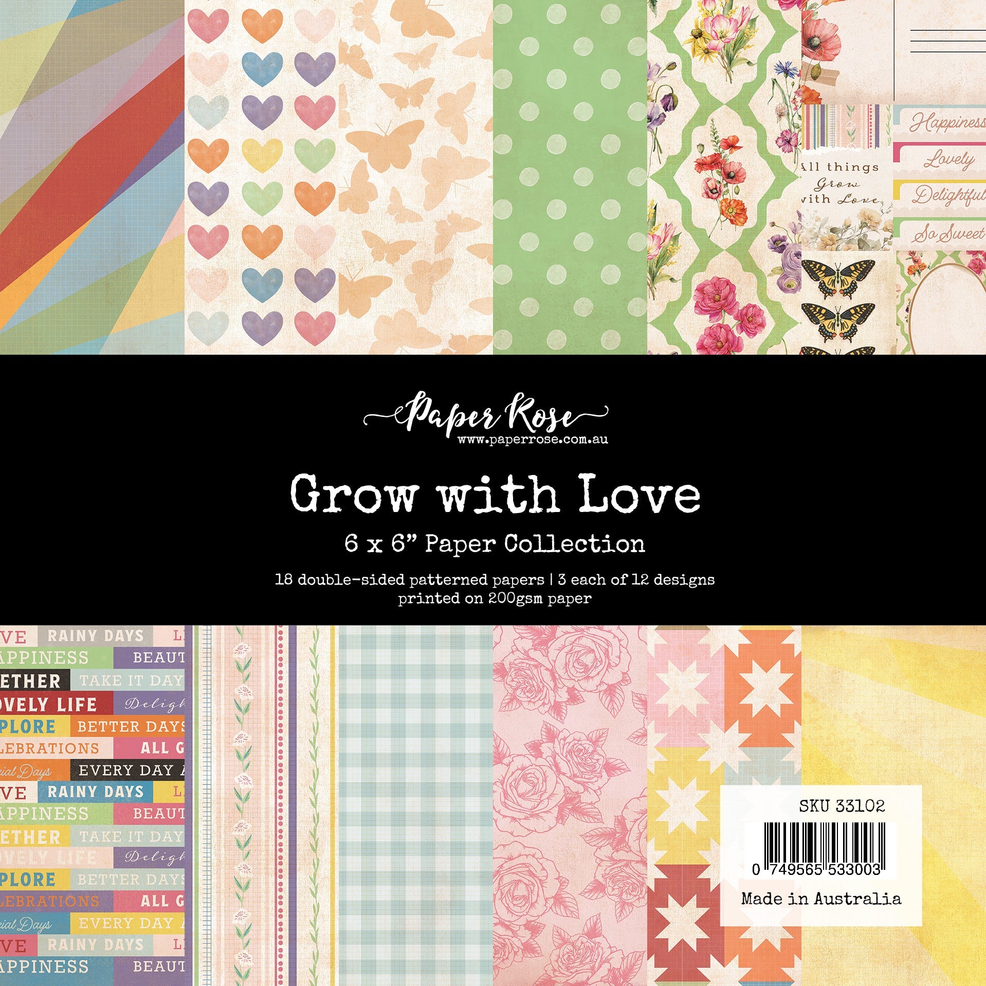 Extesy Paper Grow with Love 6x6 Paper Collection 33102