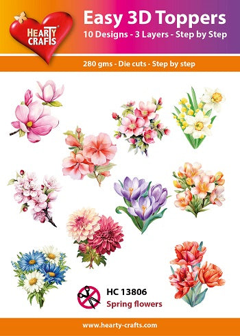 Hearty Crafts Easy 3D Toppers - Spring Flowers