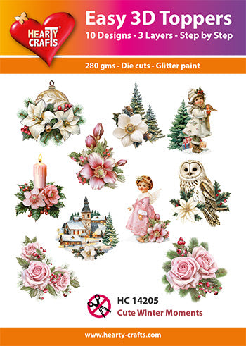 Hearty Crafts Easy 3D-Toppers - Cute Winter