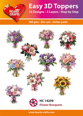 Hearty Crafts Easy 3D Topper - Flower Bouquets