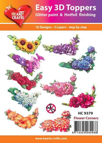 Easy 3D-Toppers - Flower Corners