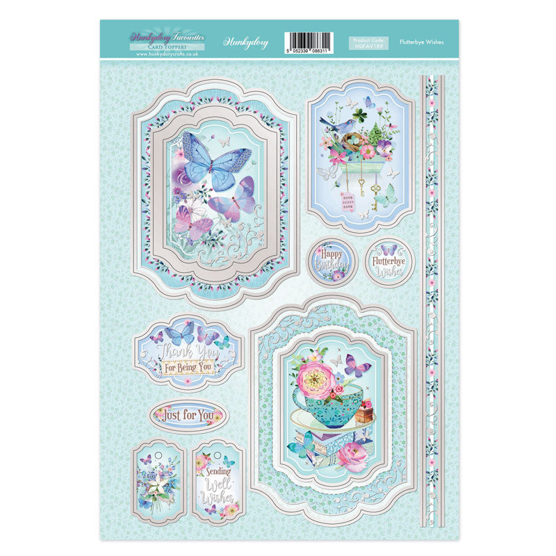 Hunkydory Topper Favourites - Flutterbye Wishes