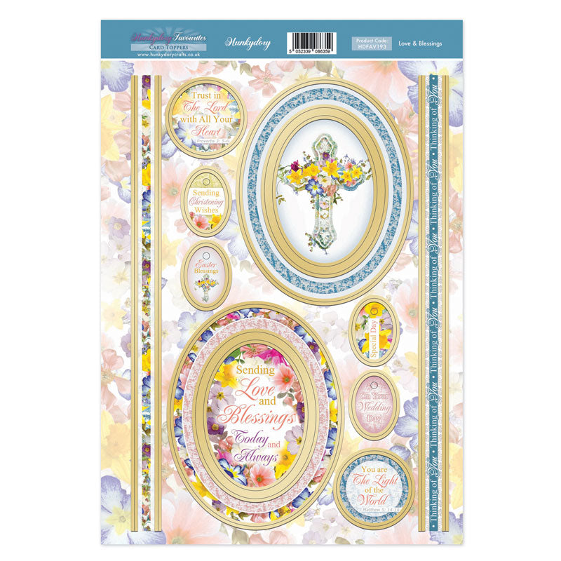 Hunkydory Topper Favourites - Love & Blessings