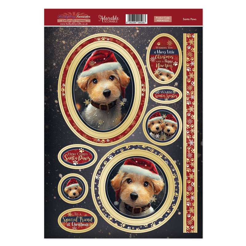 Hunkydory Topper Favourites - Santa Paws