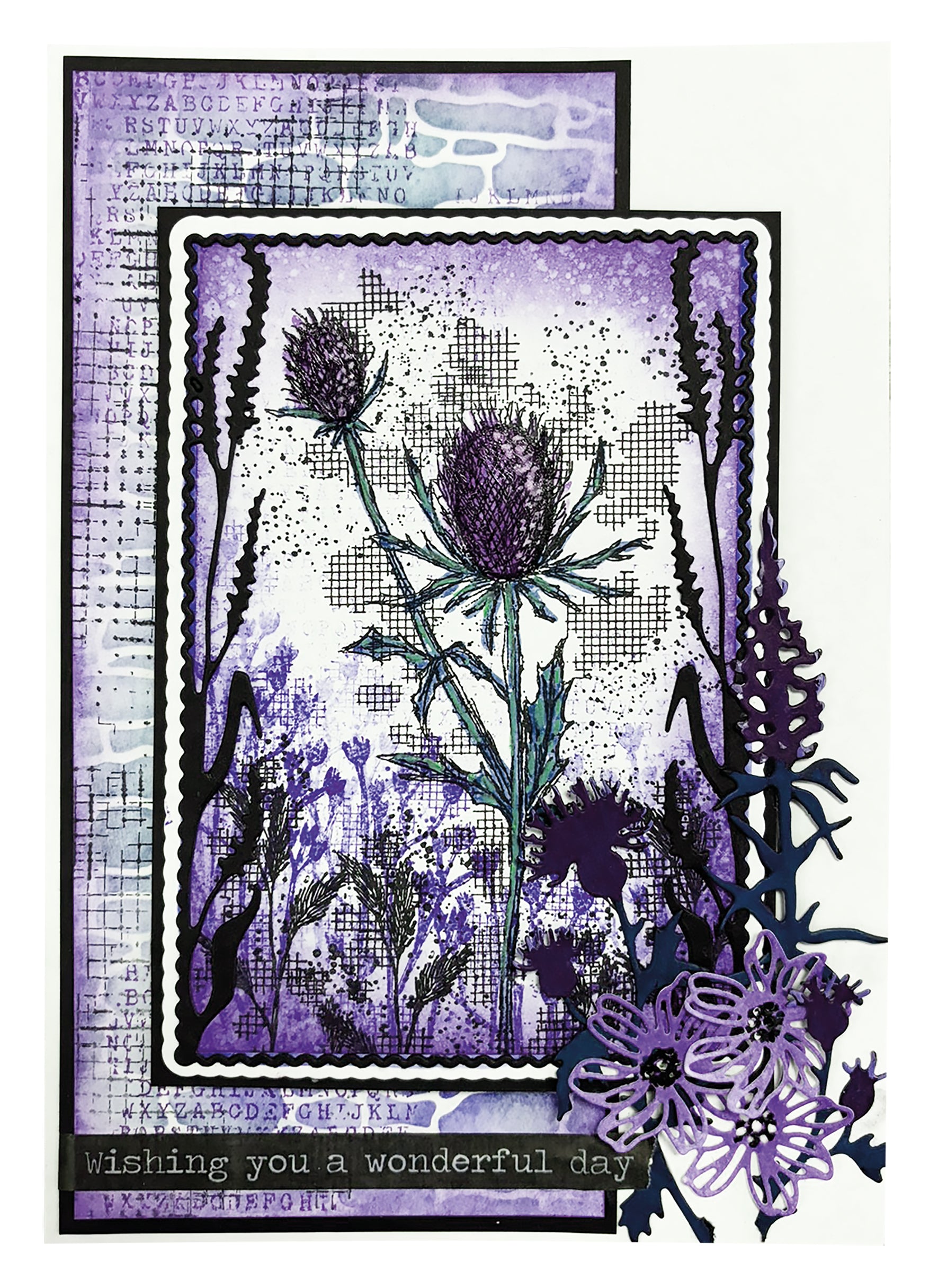 HE Clear Stamp Grid Background Nature's Dream 2 - 1 PC