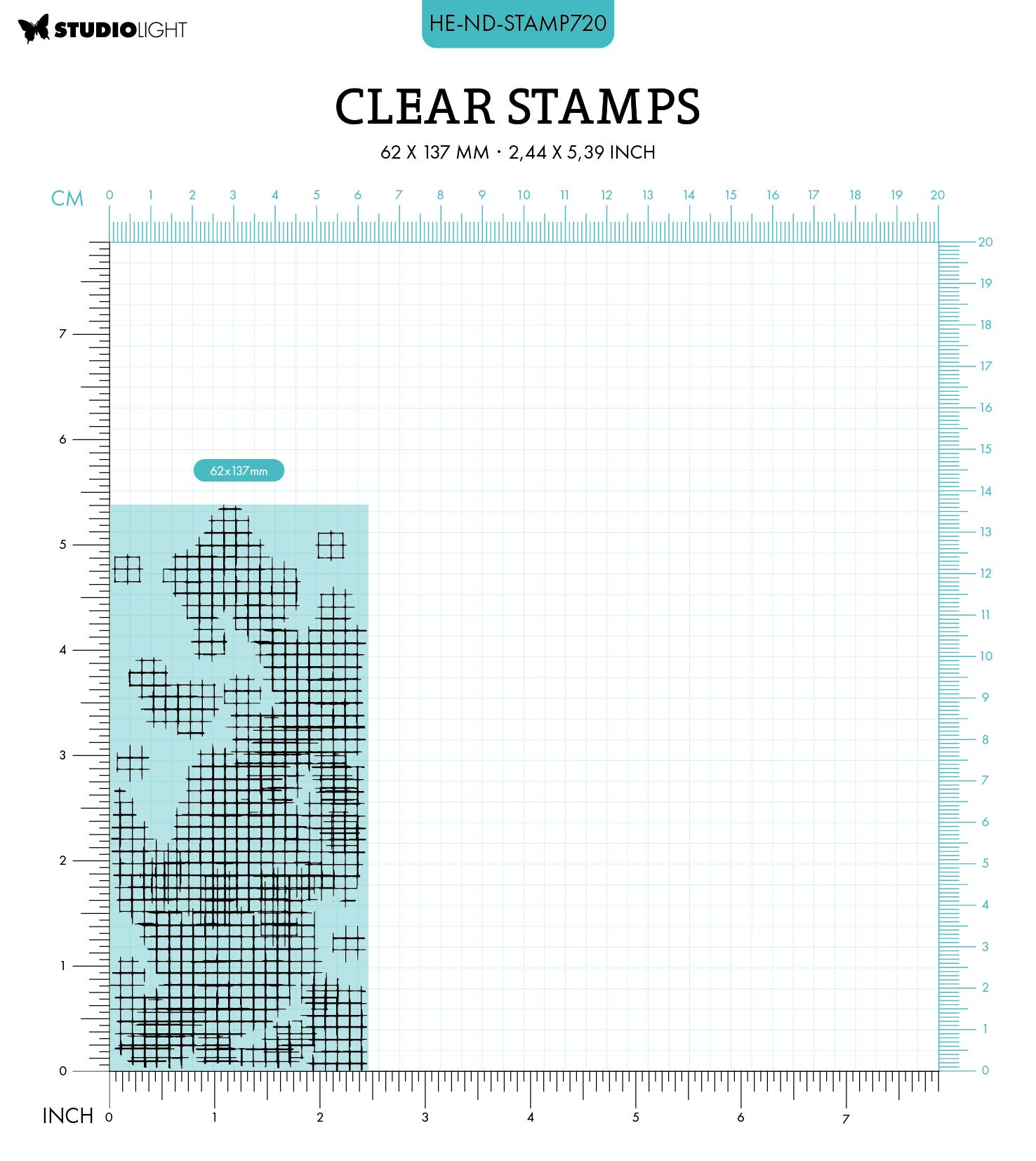 HE Clear Stamp Grid Background Nature's Dream 2 - 1 PC