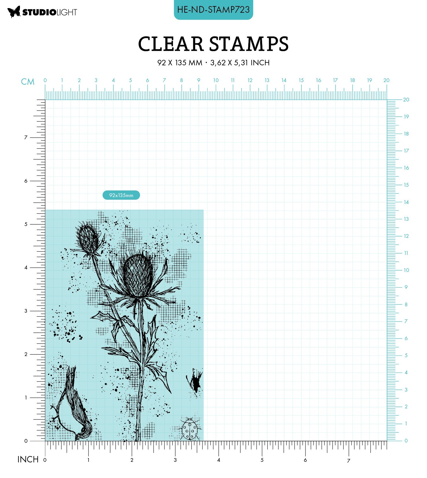 HE Clear Stamp Thistle Nature's Dream 2 - 5 PC