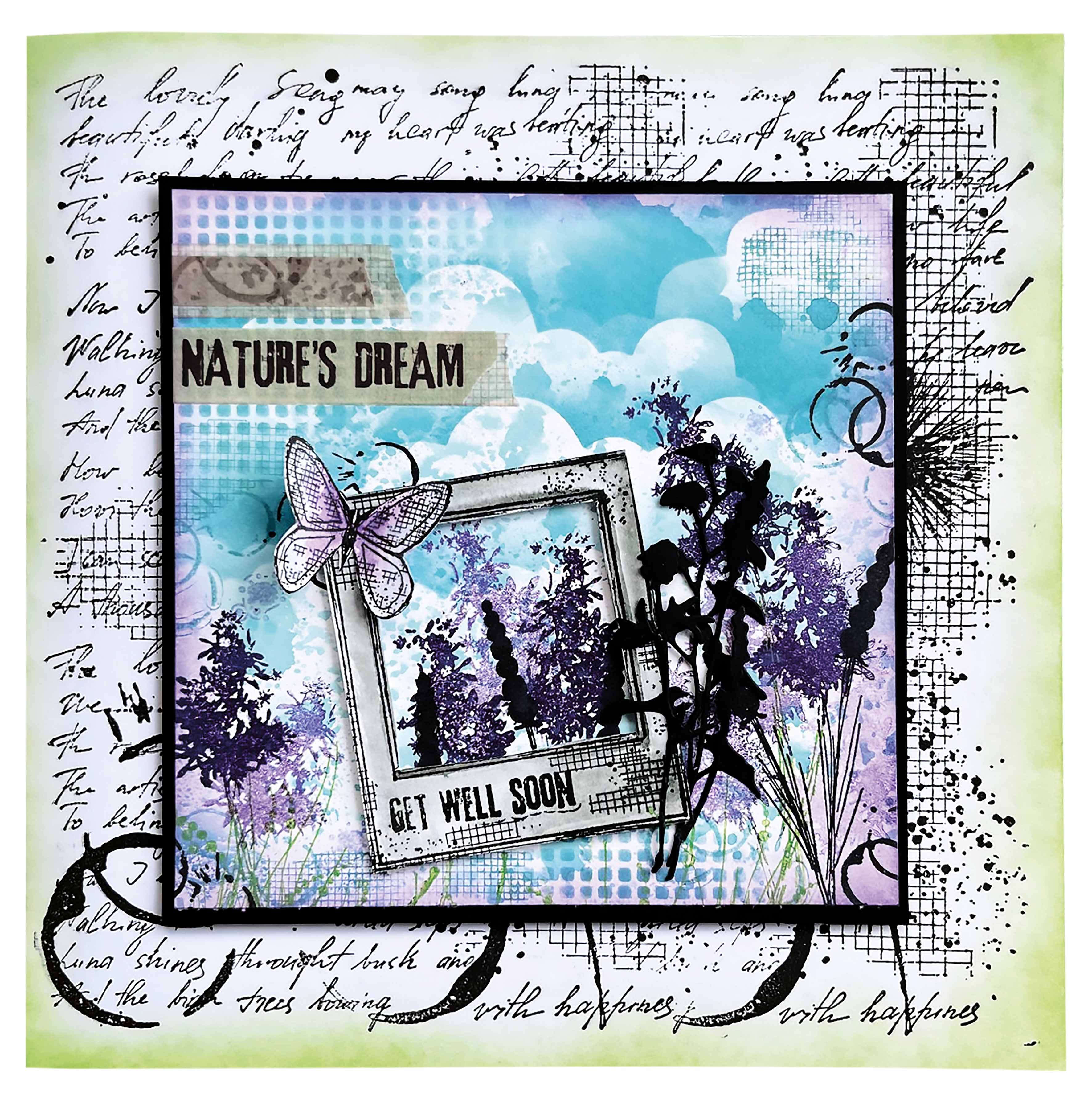 HEN Clear Stamp Nature's Flight Natures Dream 92x136x3mm 12 PC nr.528