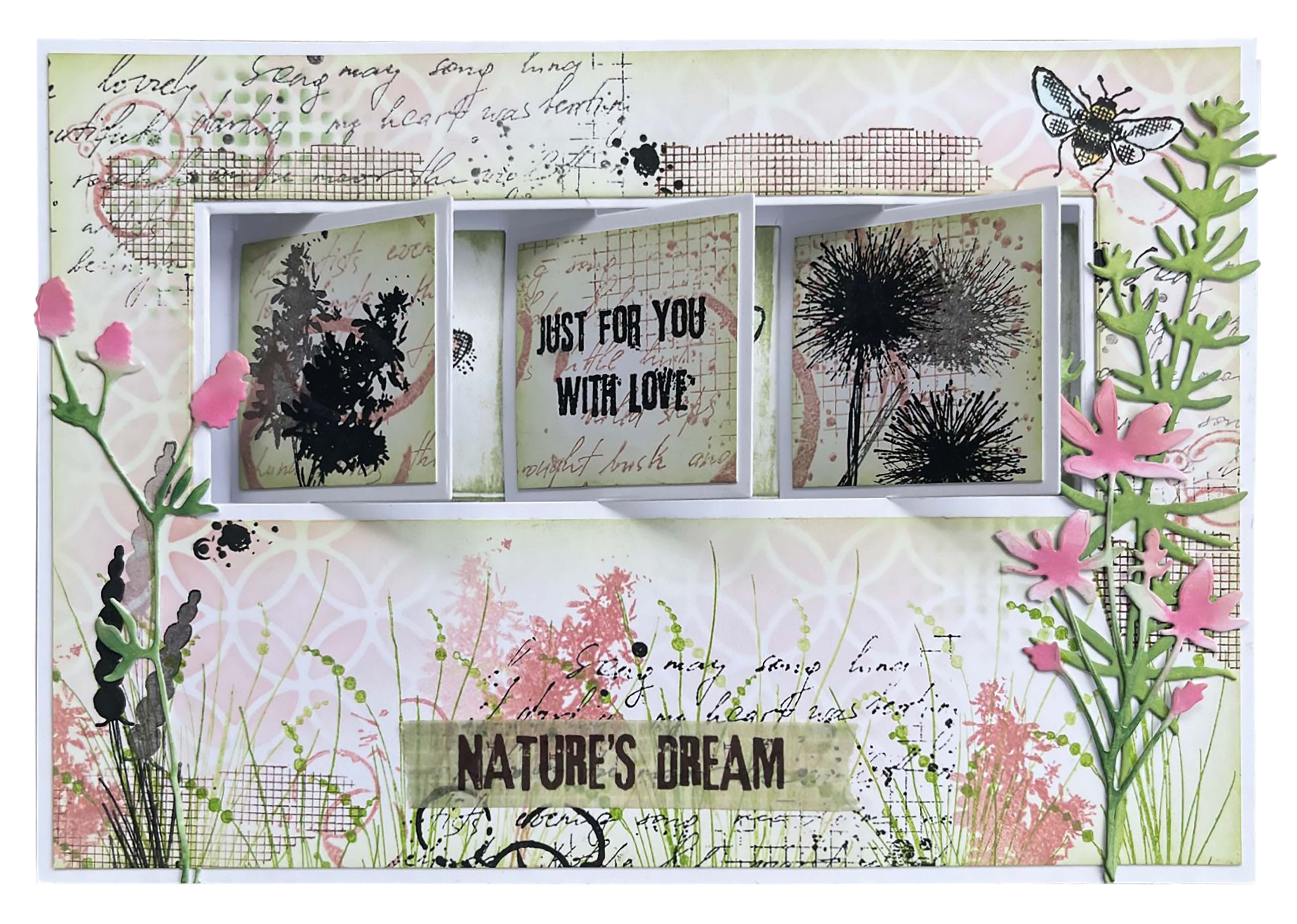 HEN Clear Stamp Meadow Burst Natures Dream 62x93x3mm 2 PC nr.523