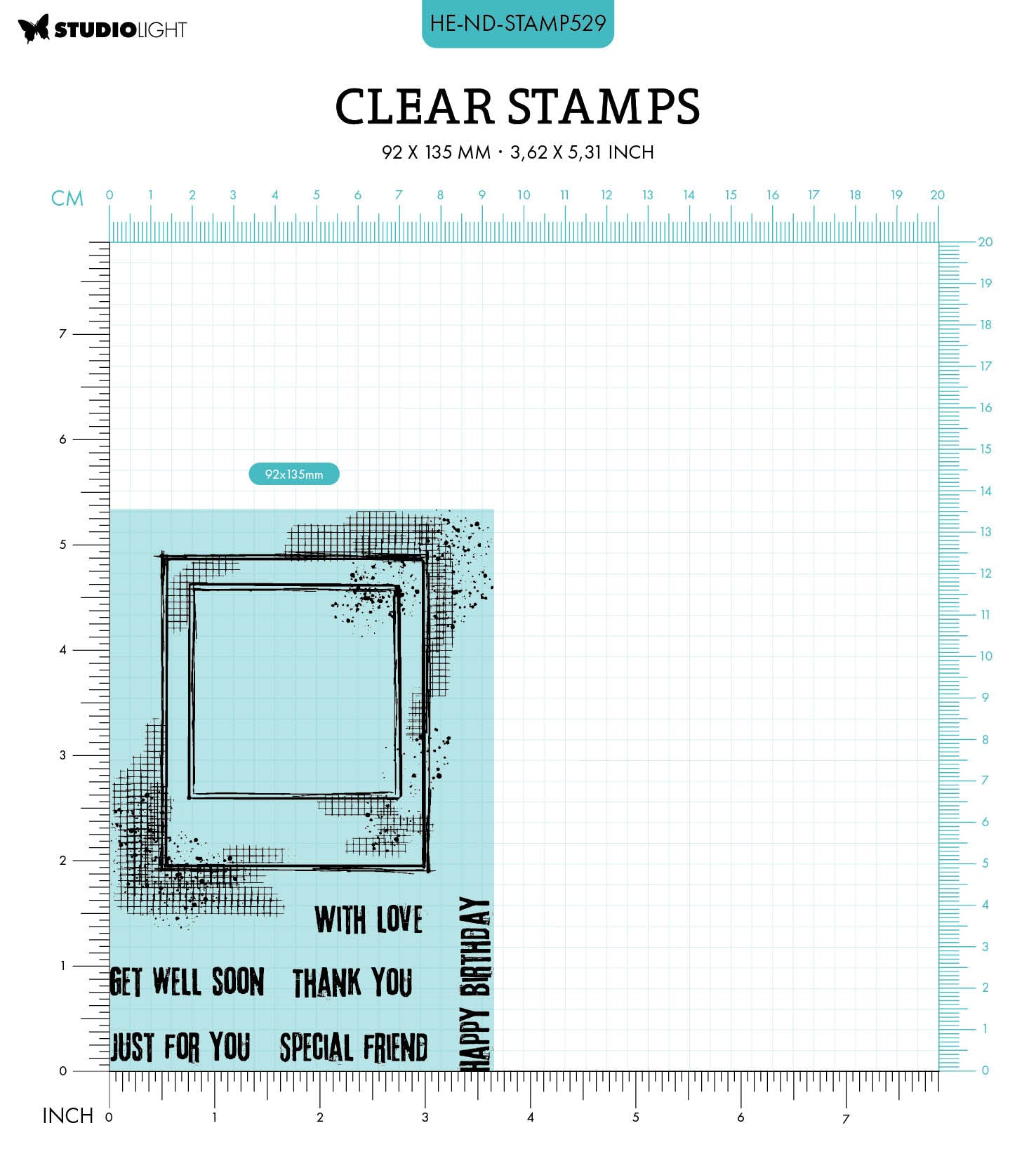 HEN Clear Stamp Capture The Moment Natures Dream 92x135x3mm 7 PC nr.529