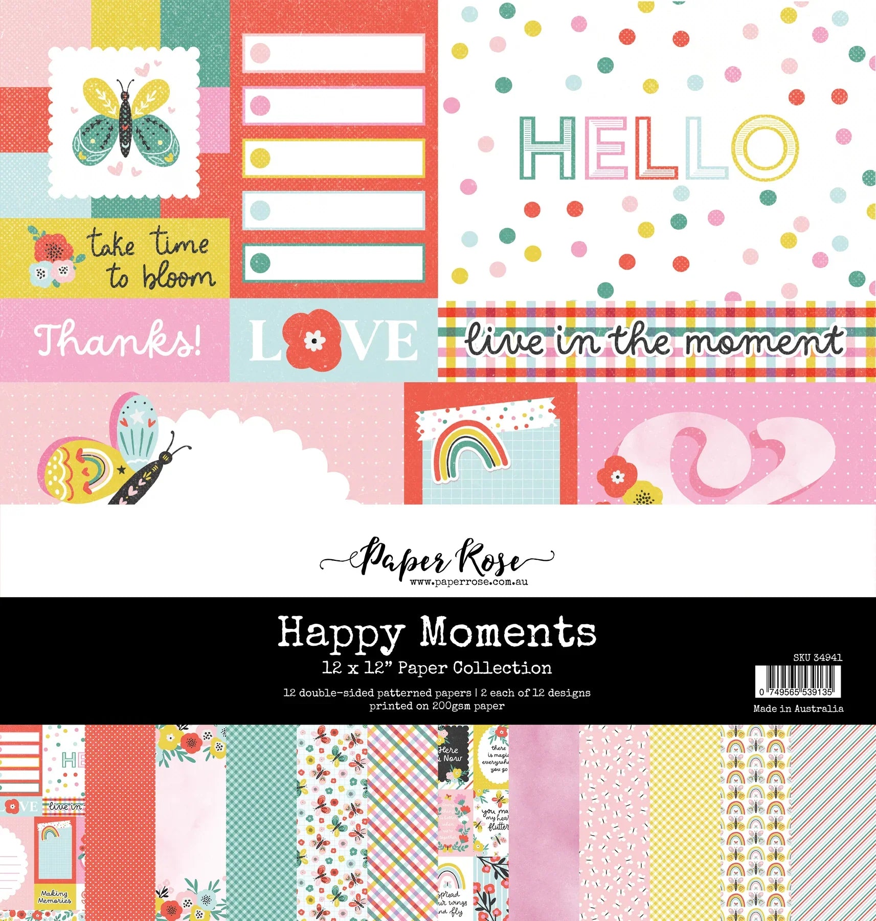 Happy Moments 12x12 Paper Collection 34941