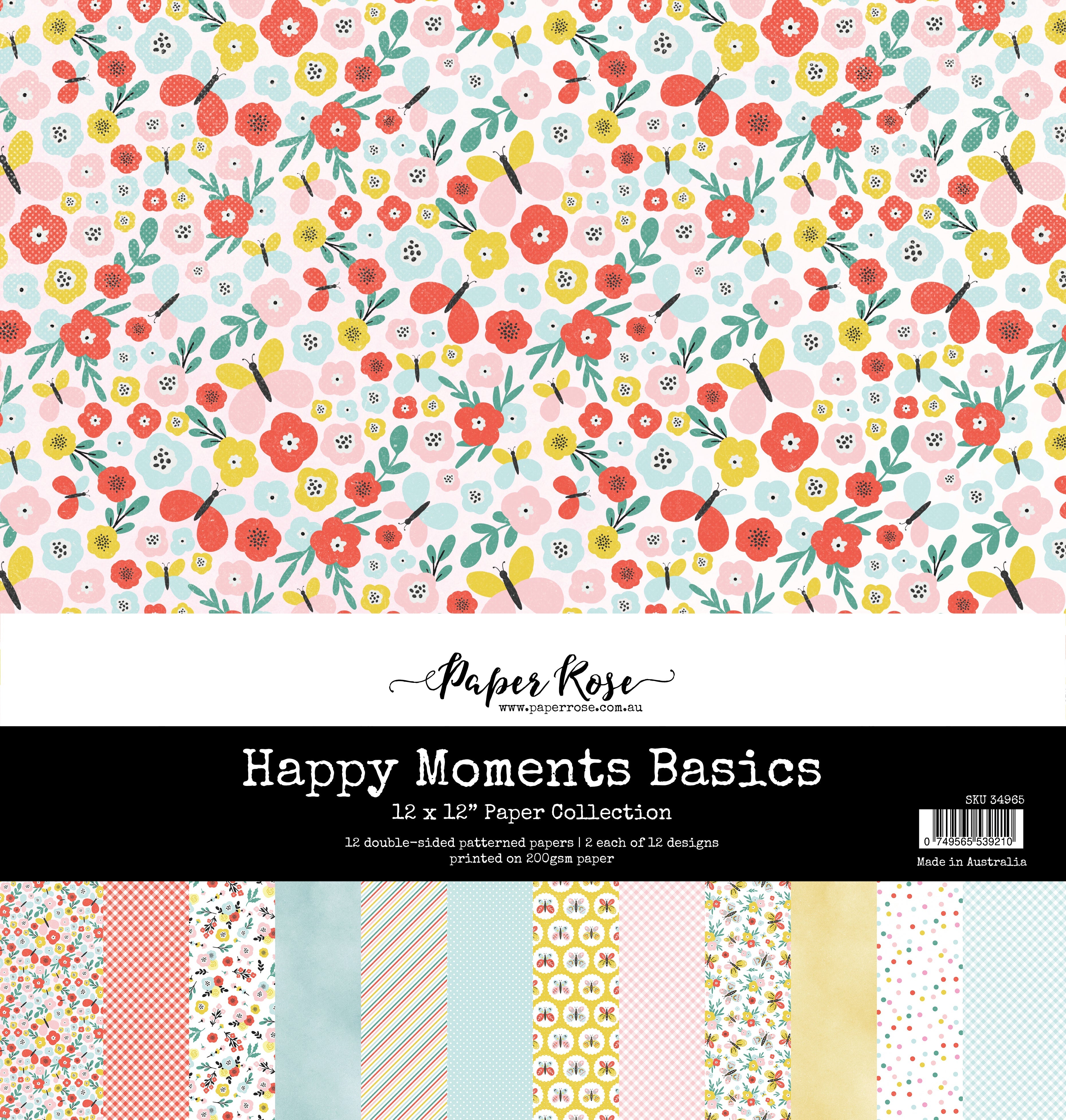 Happy Moments Basics 12x12 Paper Collection 34965