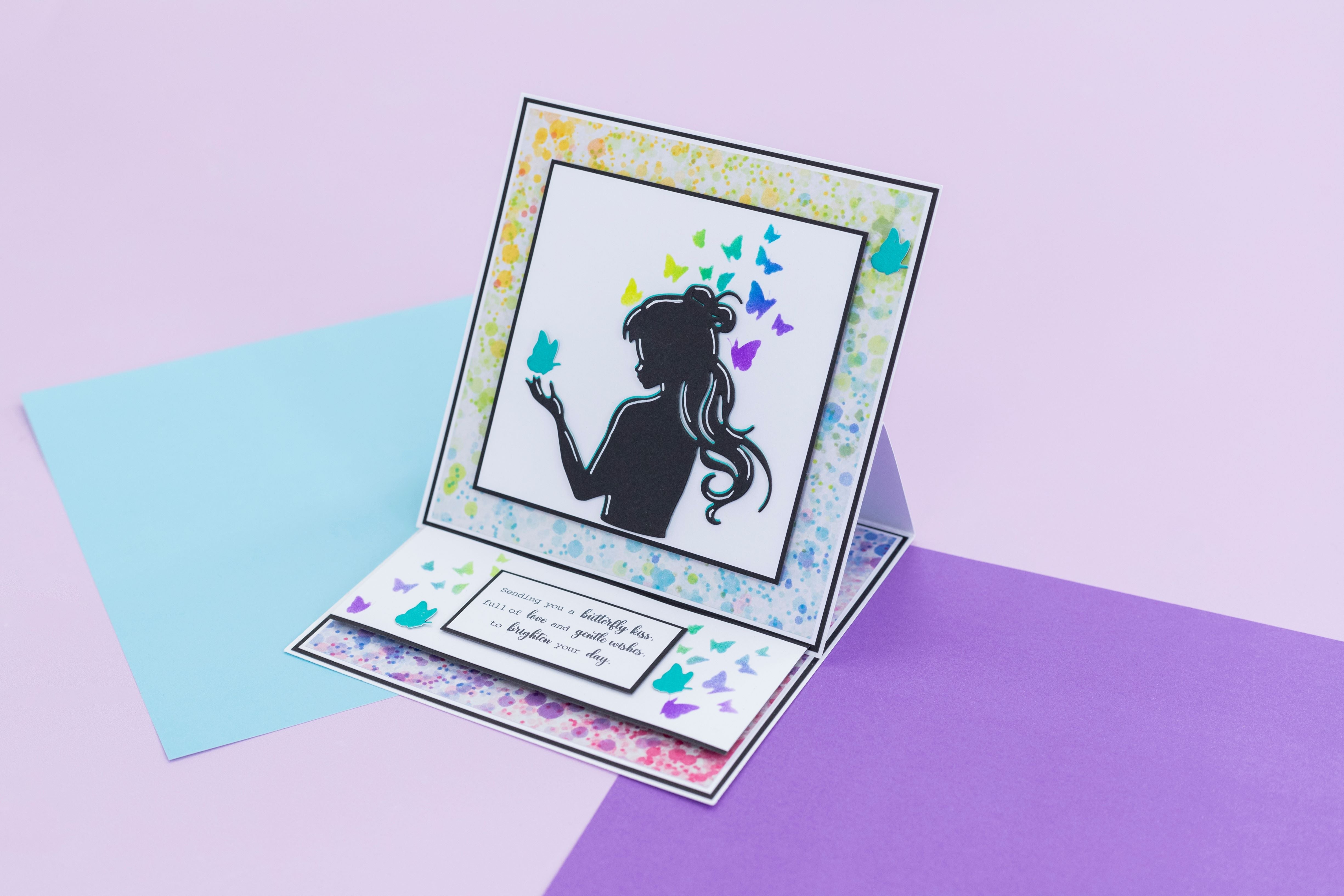 Crafters Companion Metal Die, Stamp & Stencil Set - Butterfly Kisses