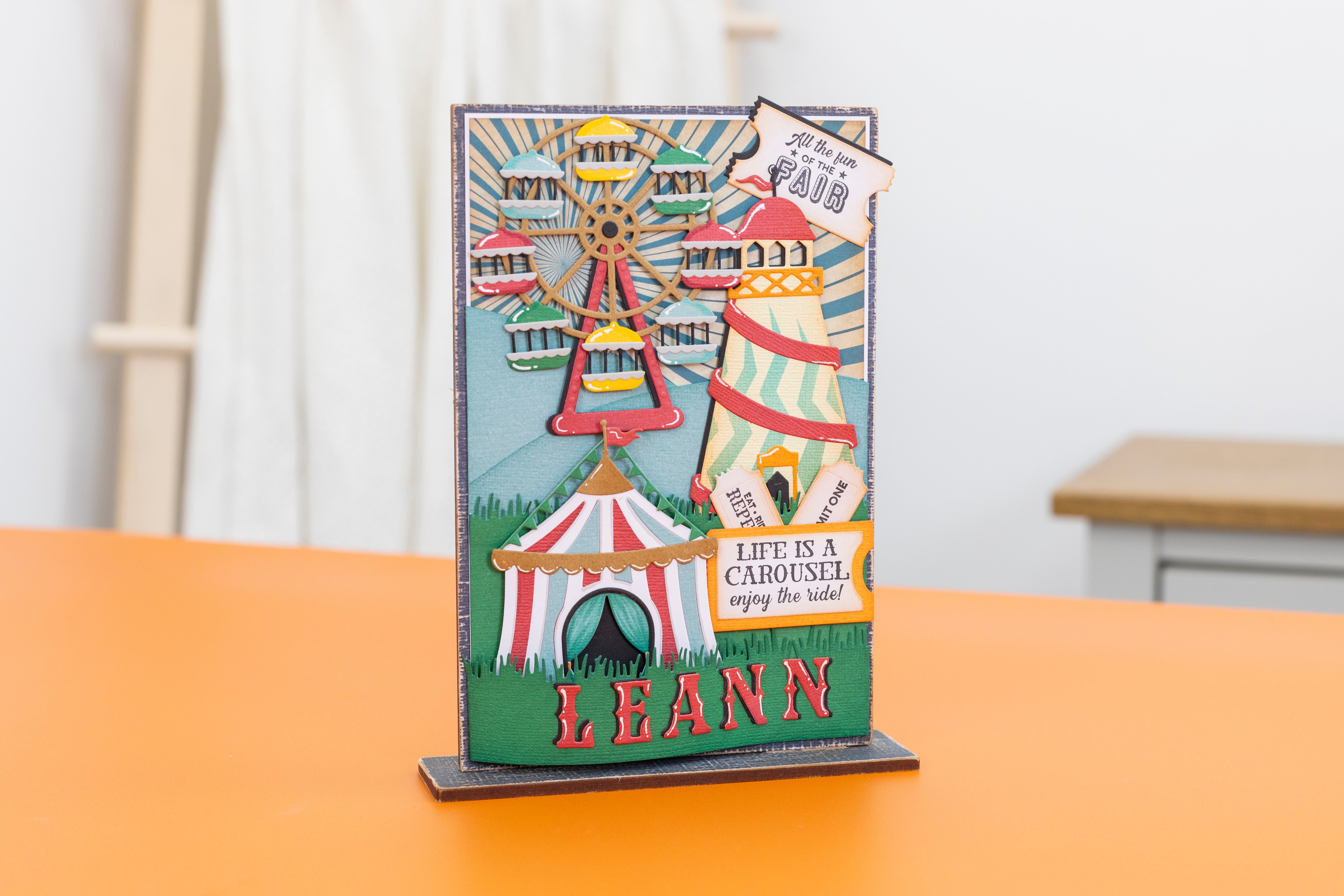 Vintage Carnival Stamp & Die - Ticket Fun