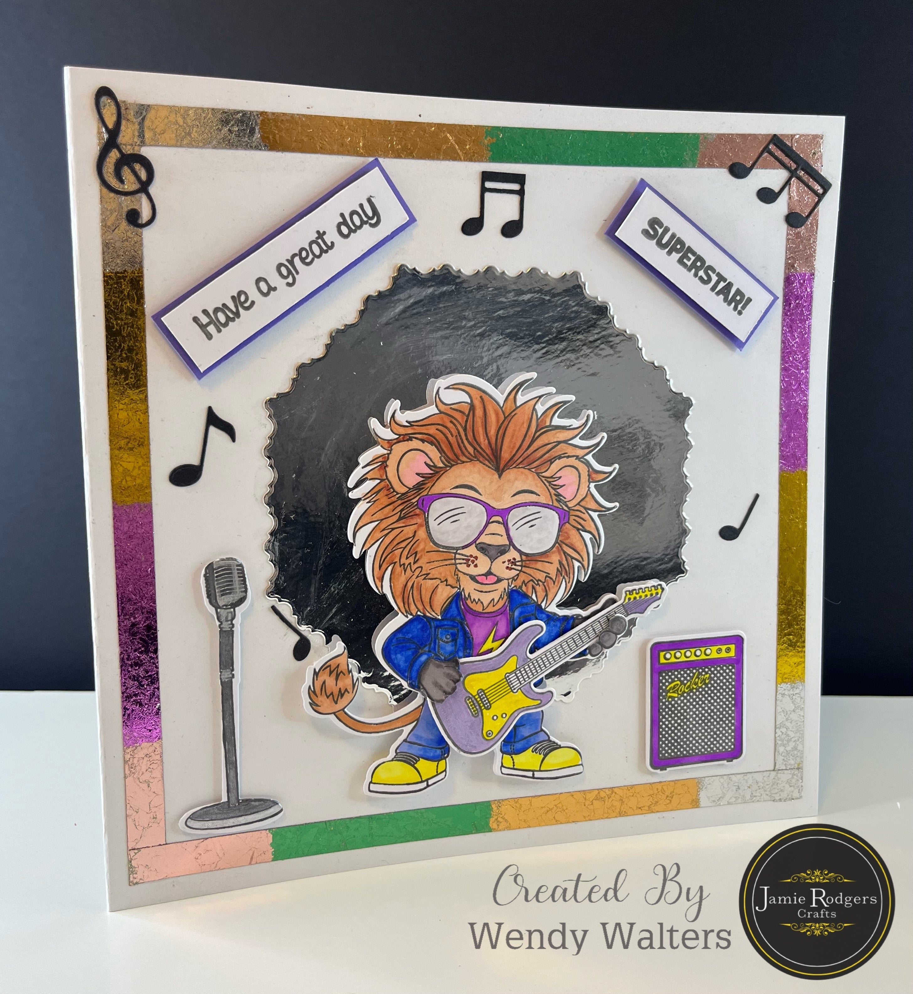 Jamie Rodgers Crafts Ralph the Rocker Die and Stamp Set