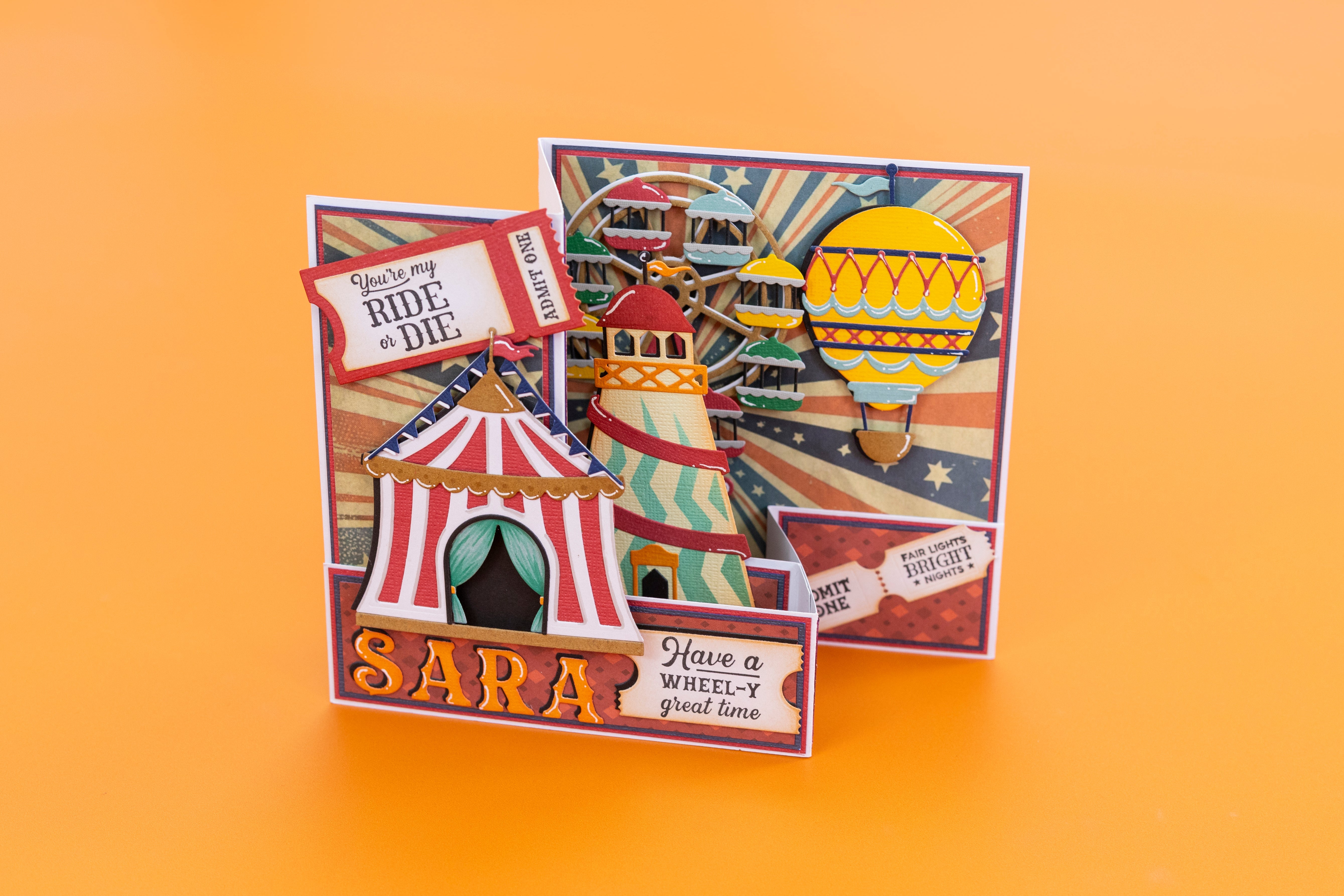 Vintage Carnival Metal Die & Stencil Set - Helter Skelter