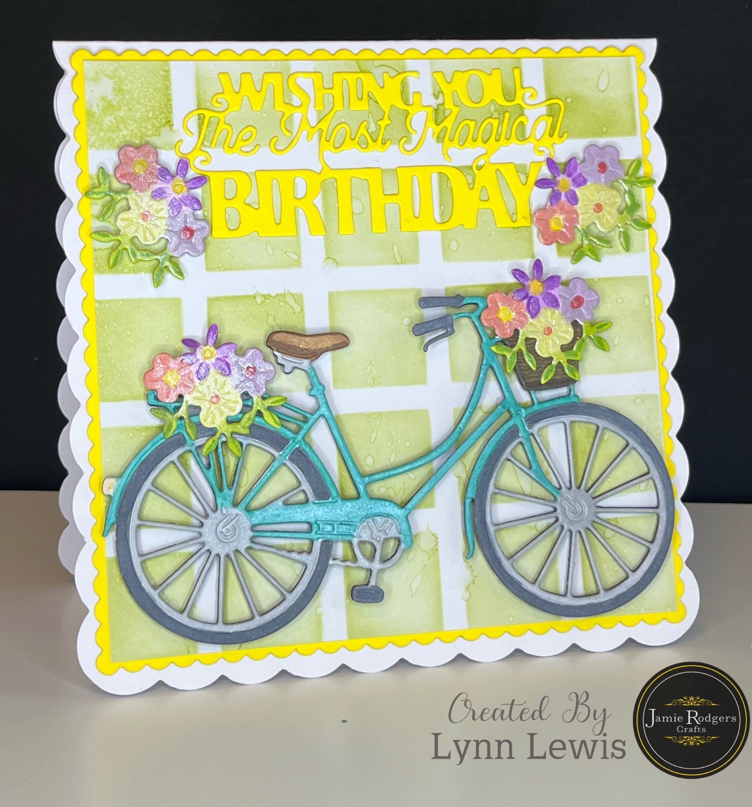Jamie Rodgers Crafts Floral Bicycle Die Set