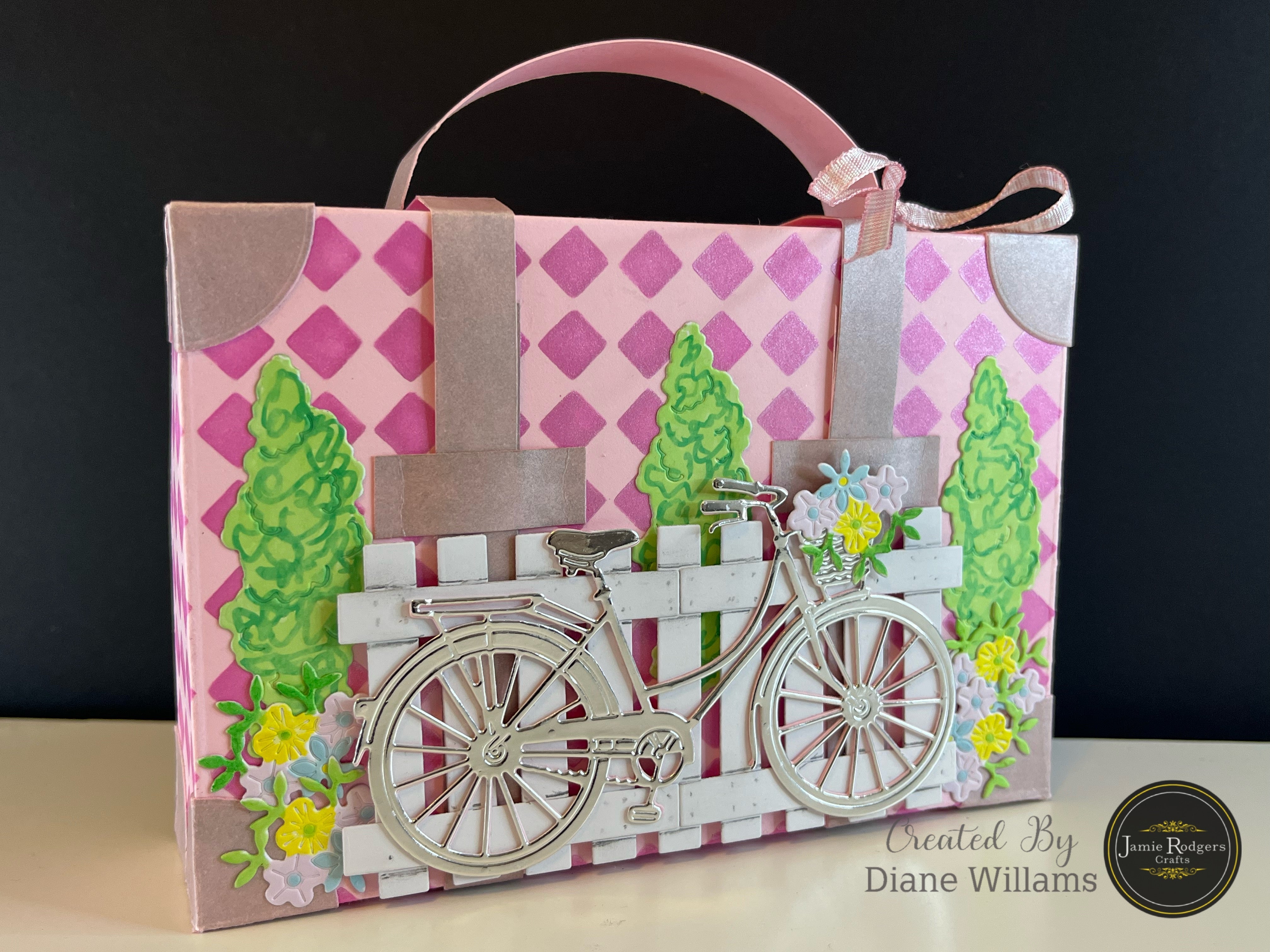 Jamie Rodgers Crafts Floral Bicycle Die Set