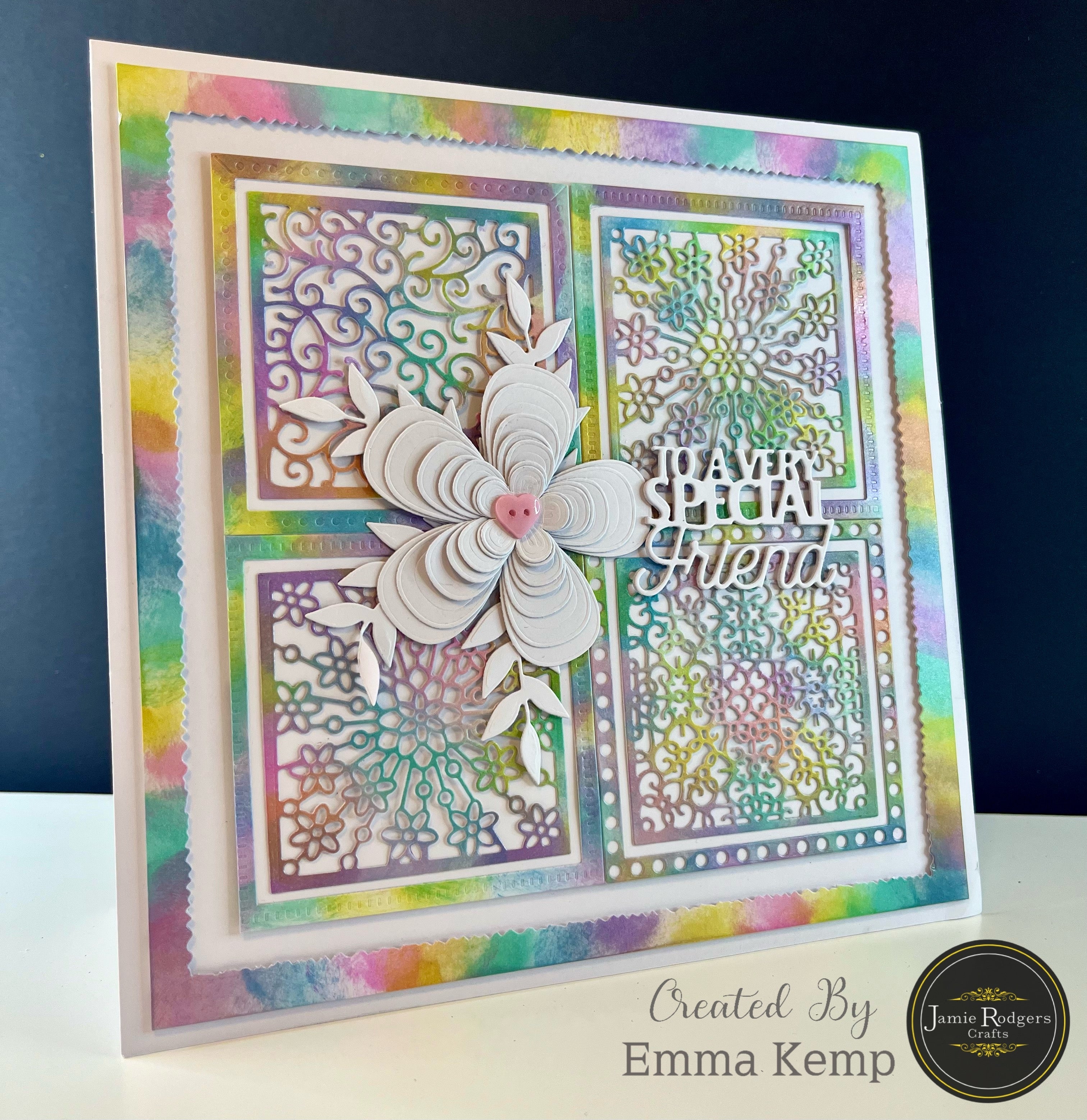Jamie Rodgers Crafts Swirly Square Tile Die Set