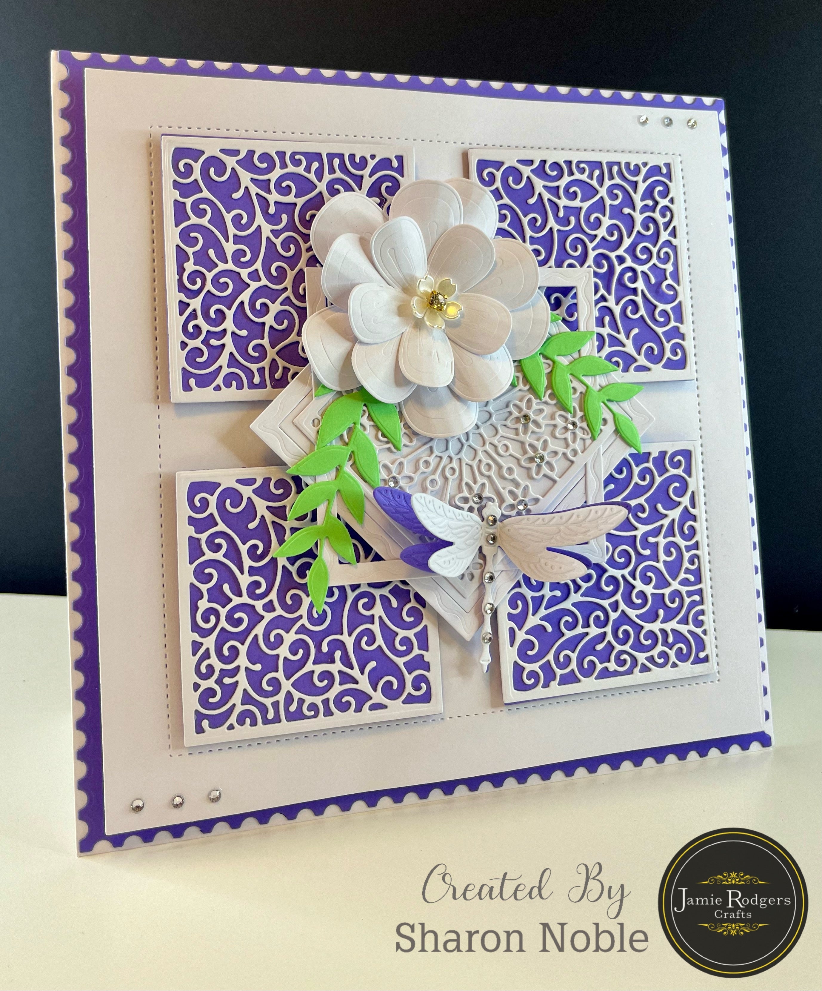 Jamie Rodgers Crafts Swirly Square Tile Die Set