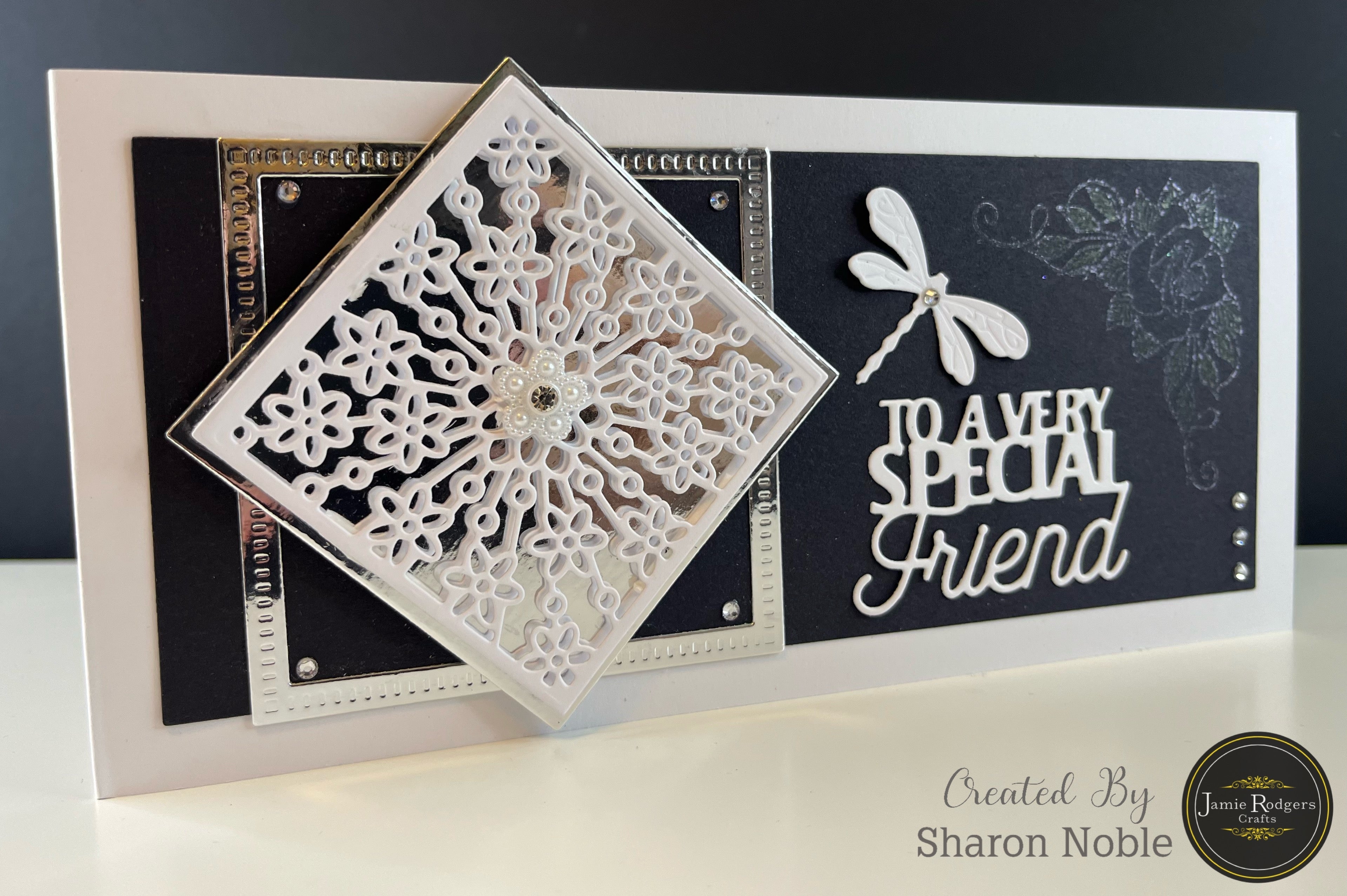 Jamie Rodgers Crafts Floral Square Tile Die Set