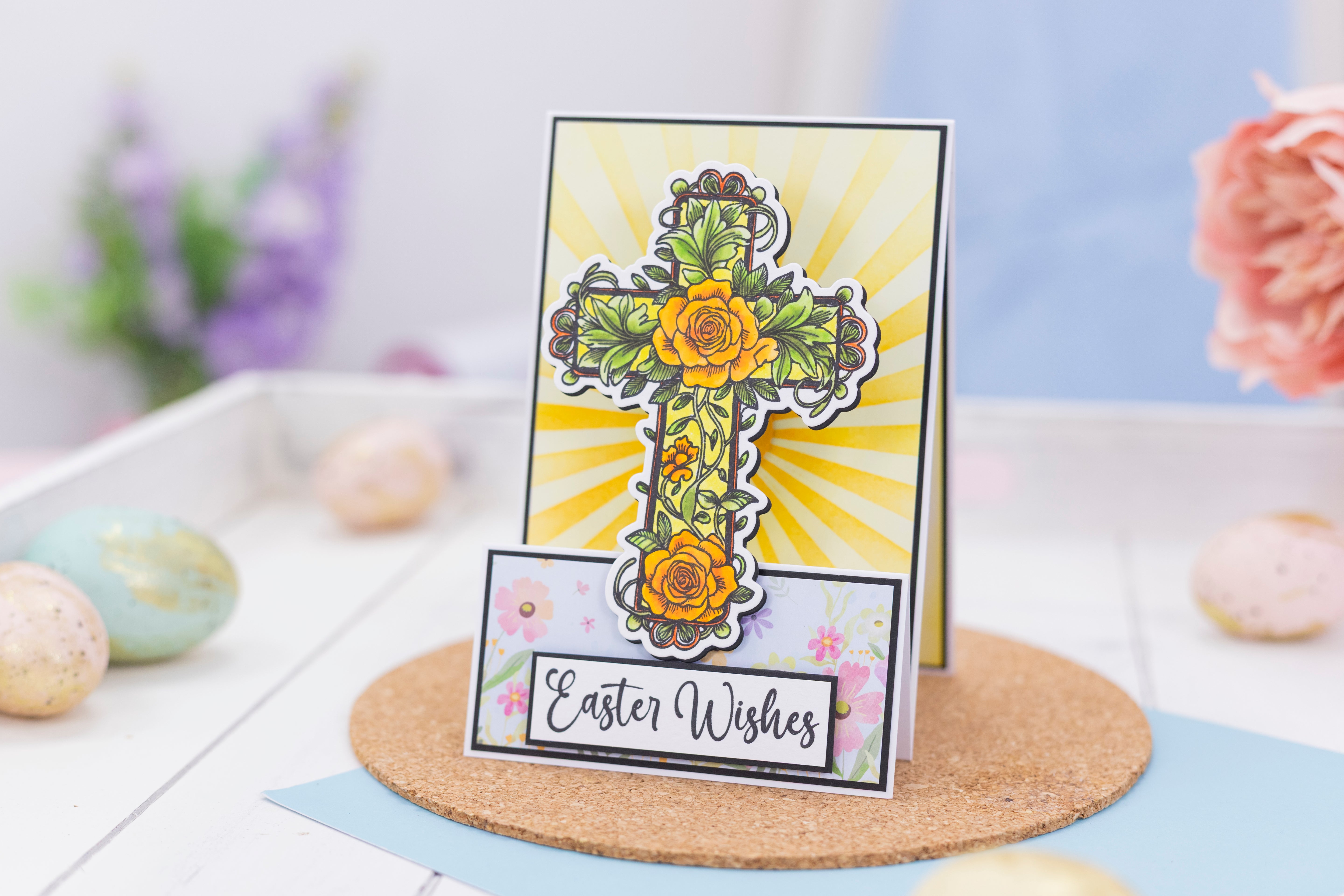 Floral Cross Stamp & Metal Die Set