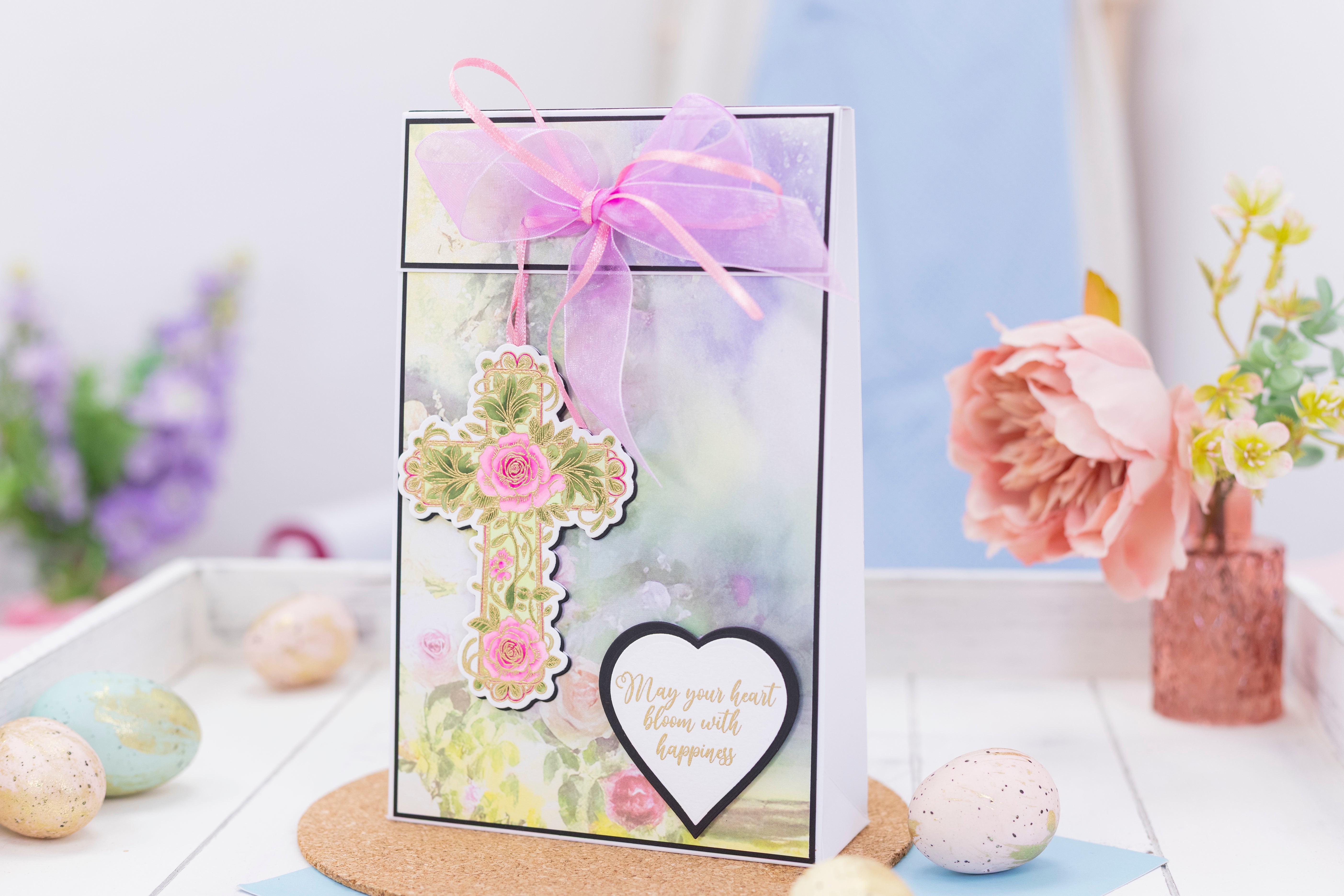 Floral Cross Stamp & Metal Die Set