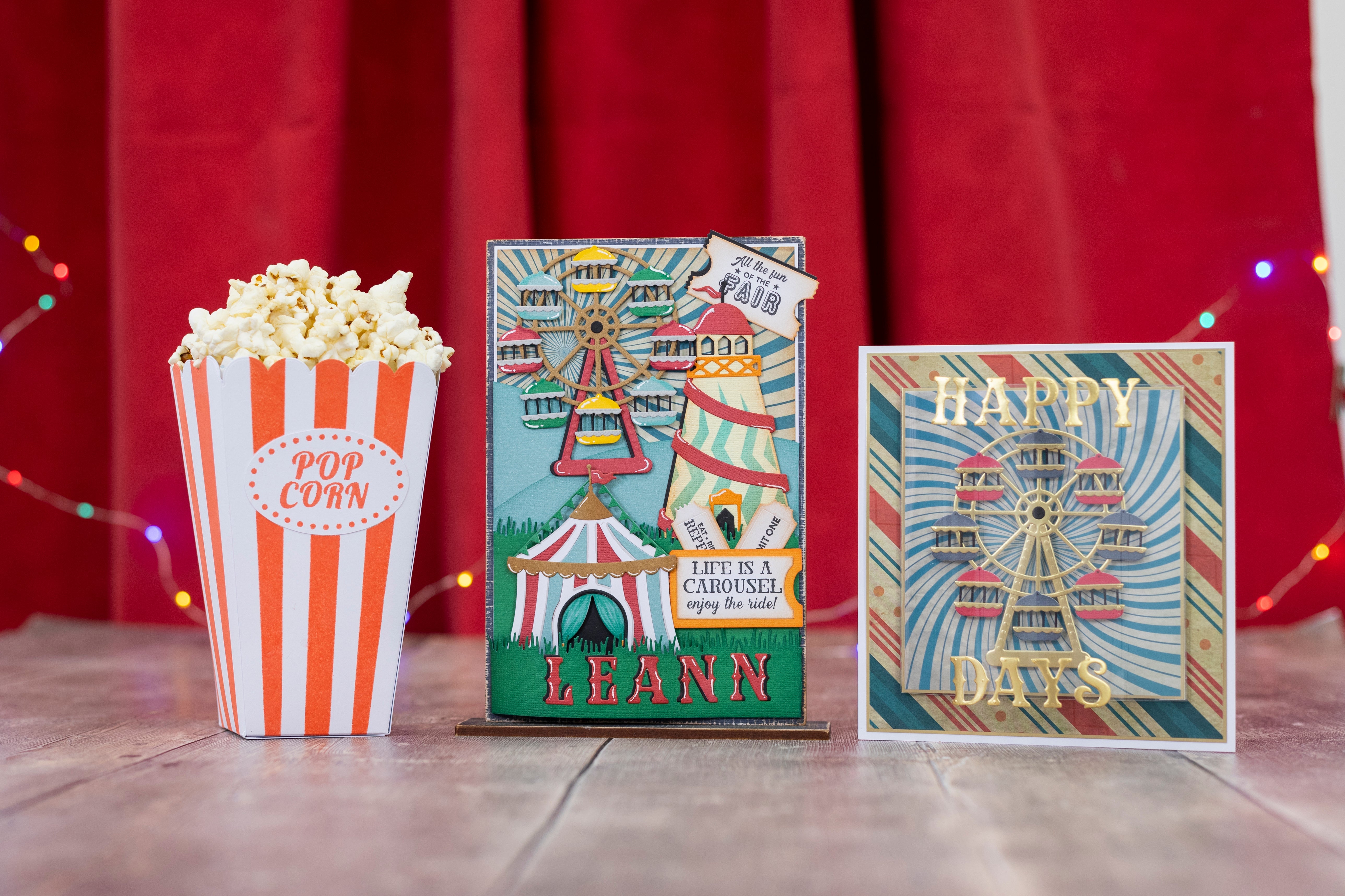 Vintage Carnival Metal Die & Stencil Set - Helter Skelter