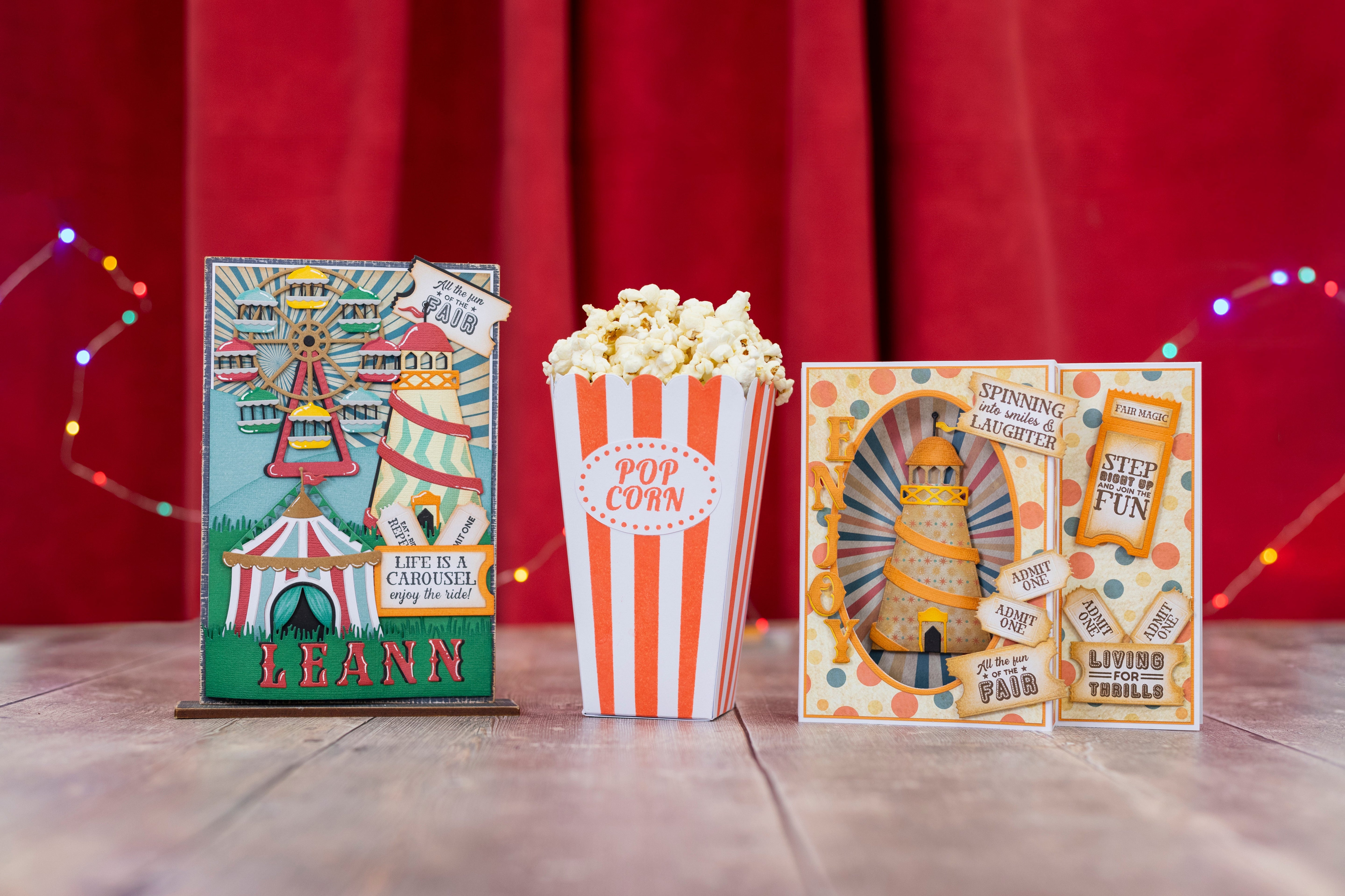 Vintage Carnival Metal Die & Stencil Set - Helter Skelter