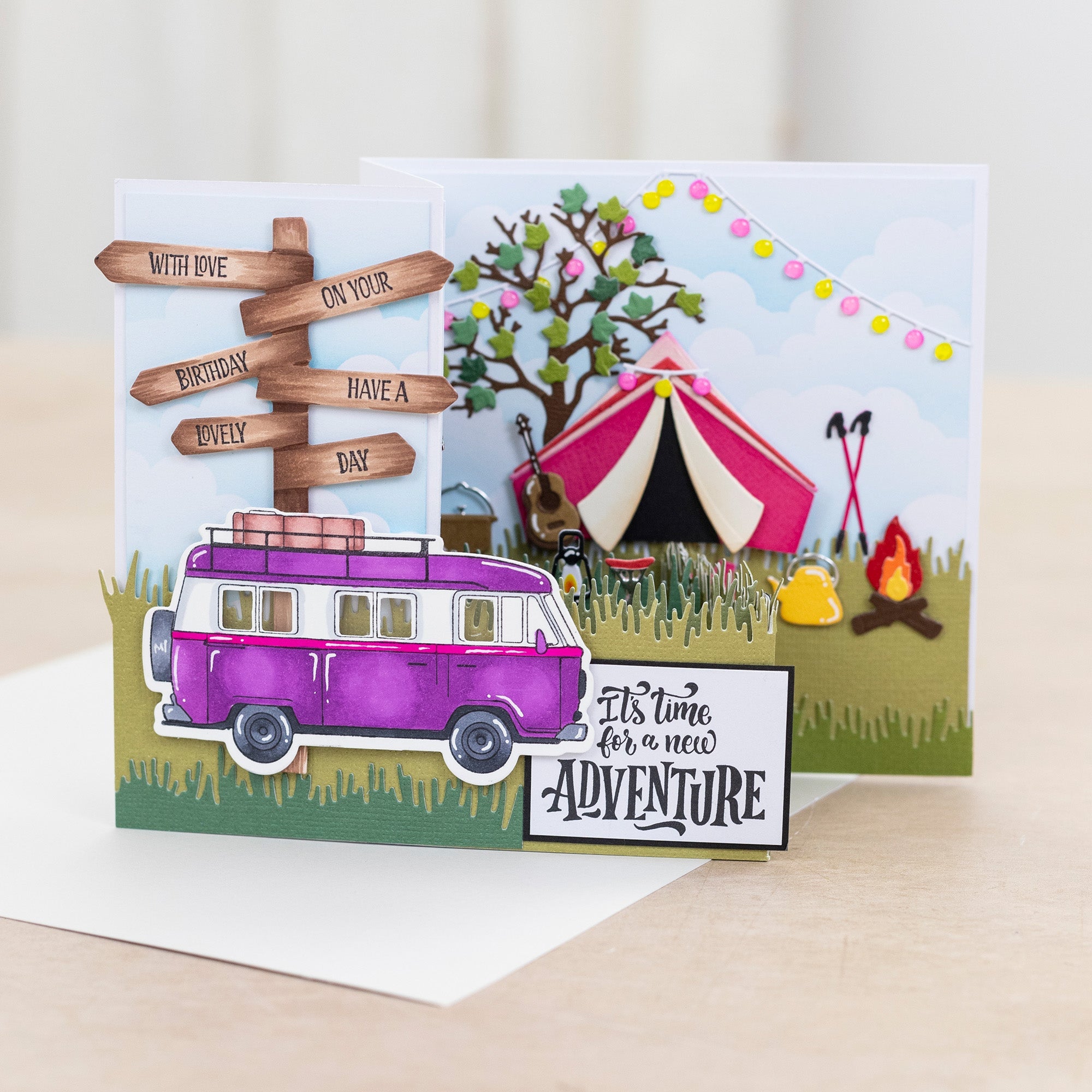 Crafters Companion The Great Outdoors Clear Acrylic Stamp Set - Find Yourself in Nature 