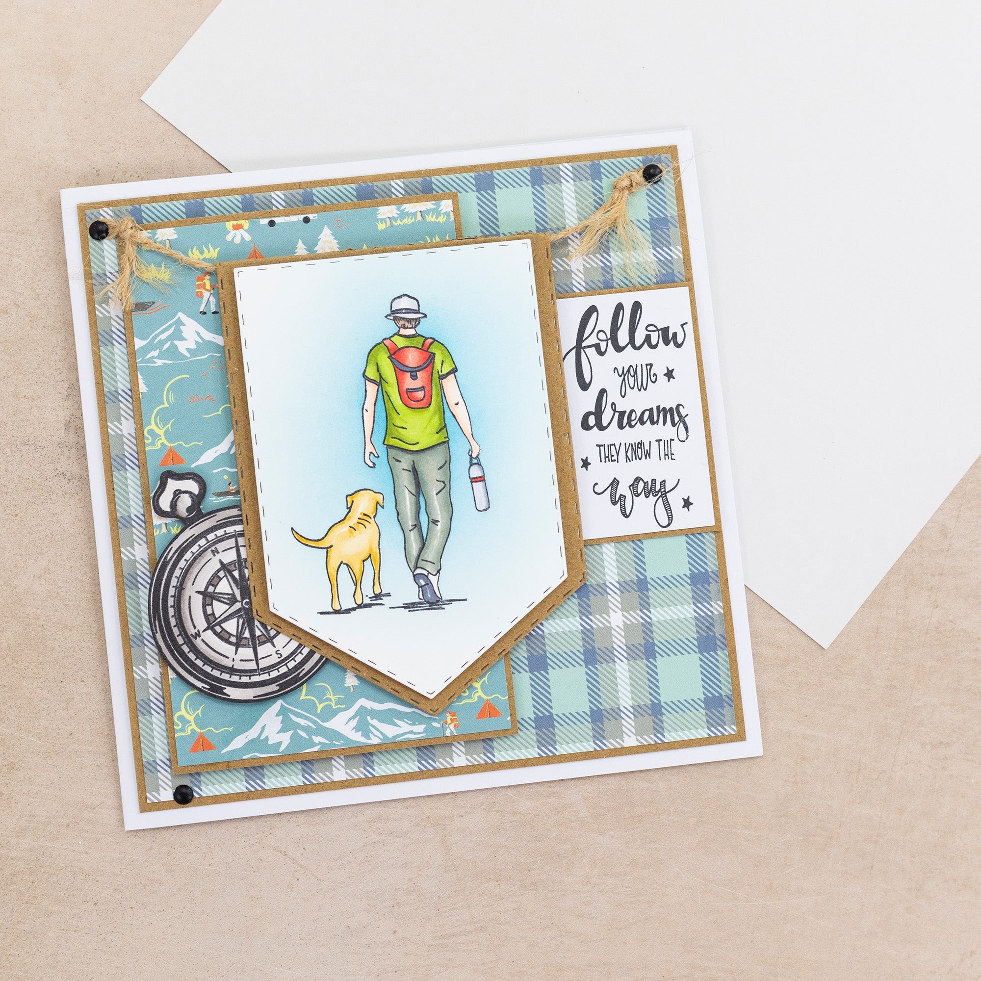 Crafters Companion The Great Outdoors Clear Acrylic Stamp Set - Explore