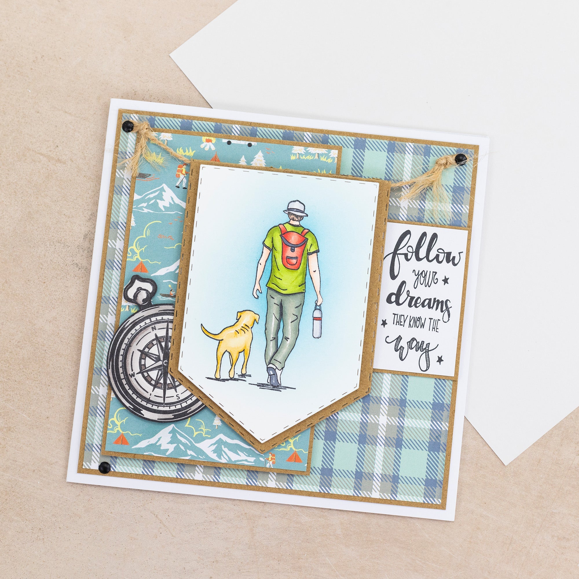 Crafters Companion The Great Outdoors Clear Acrylic Stamp Set - Find Yourself in Nature 