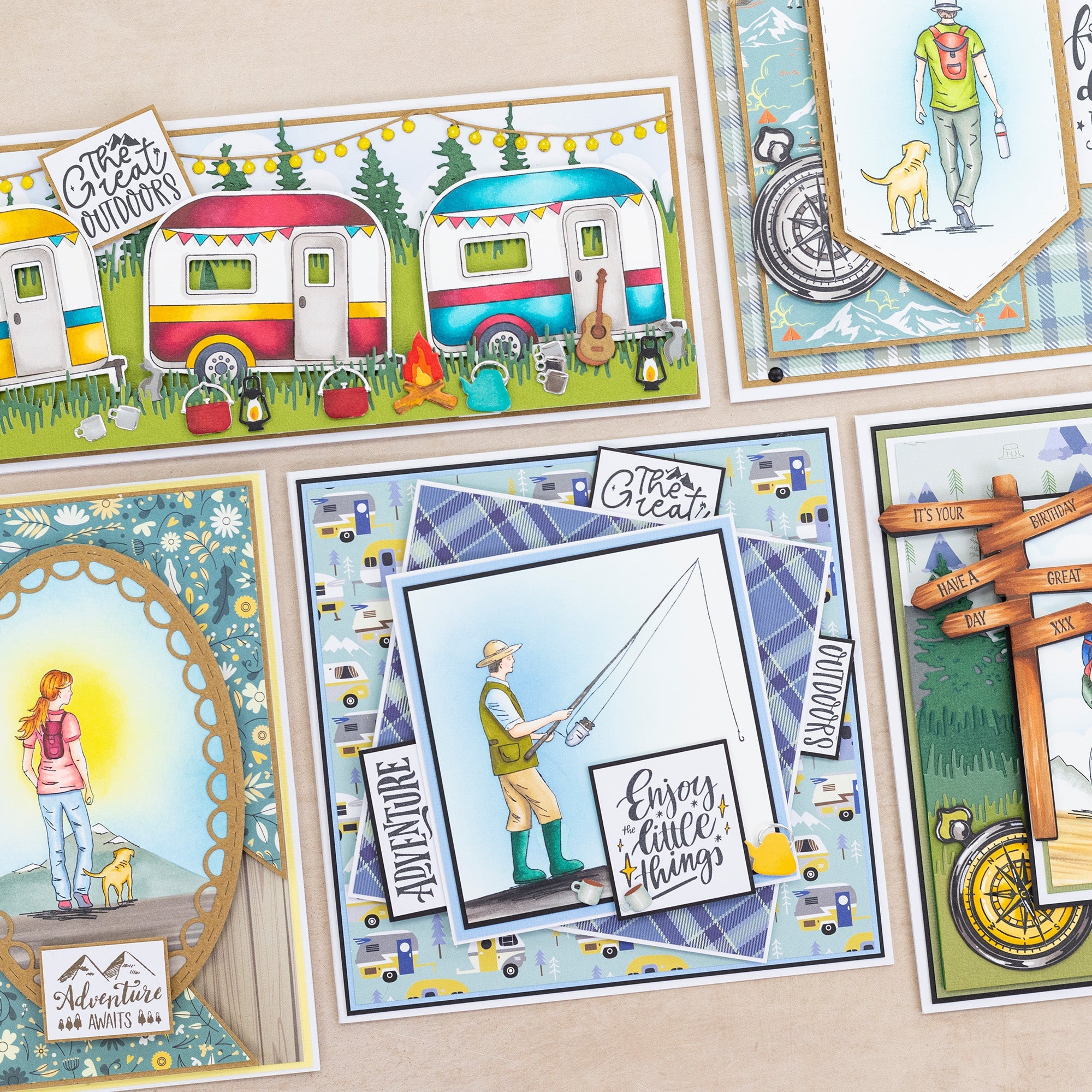 Crafters Companion The Great Outdoors Metal Die Set - Around the Campfire