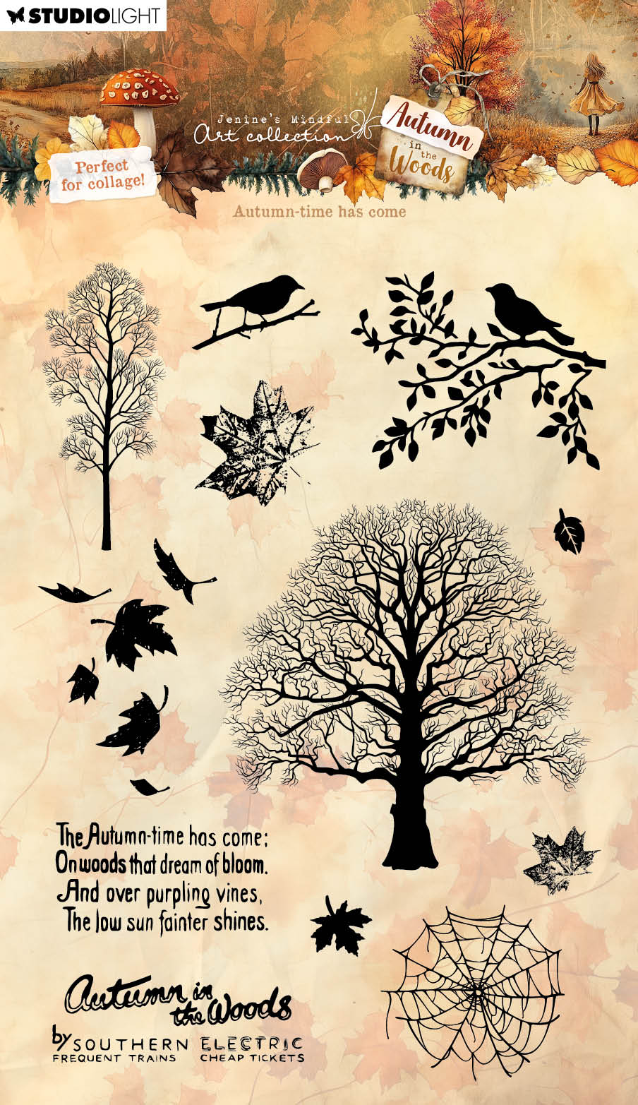 JMA Clear Stamps Autumn-Time Has Come Autumn In The Woods 12 Pieces