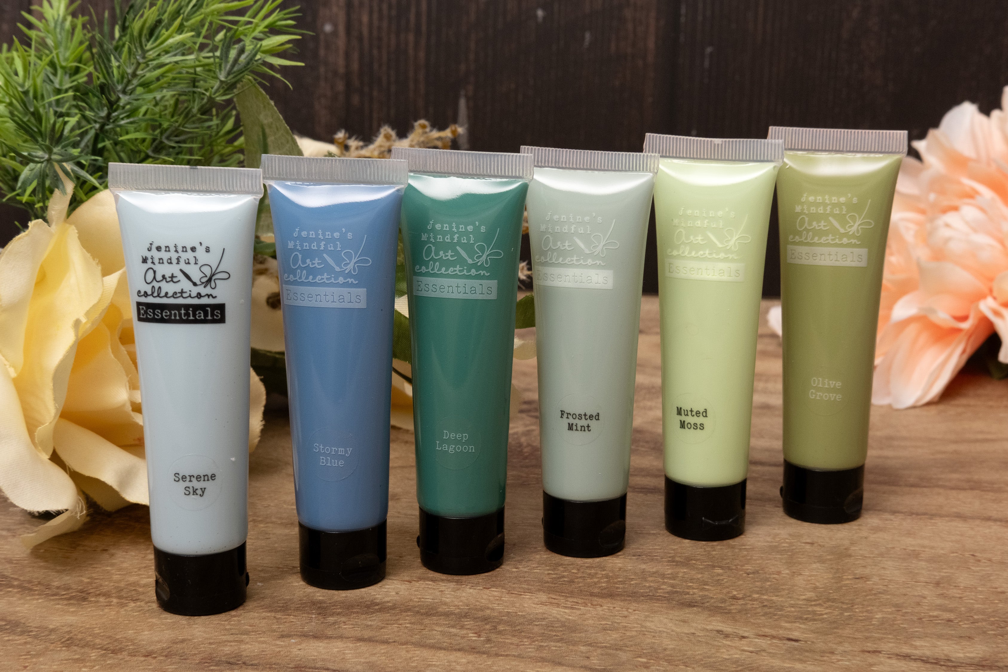 JMA Acrylic Paint Mist & Moss Essentials 172x154x25mm 6 Pieces