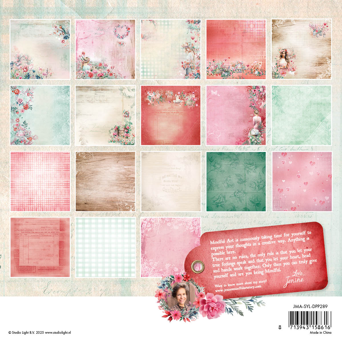 JMA Designer Paper Pad Backgrounds Sending You Love 36 SH