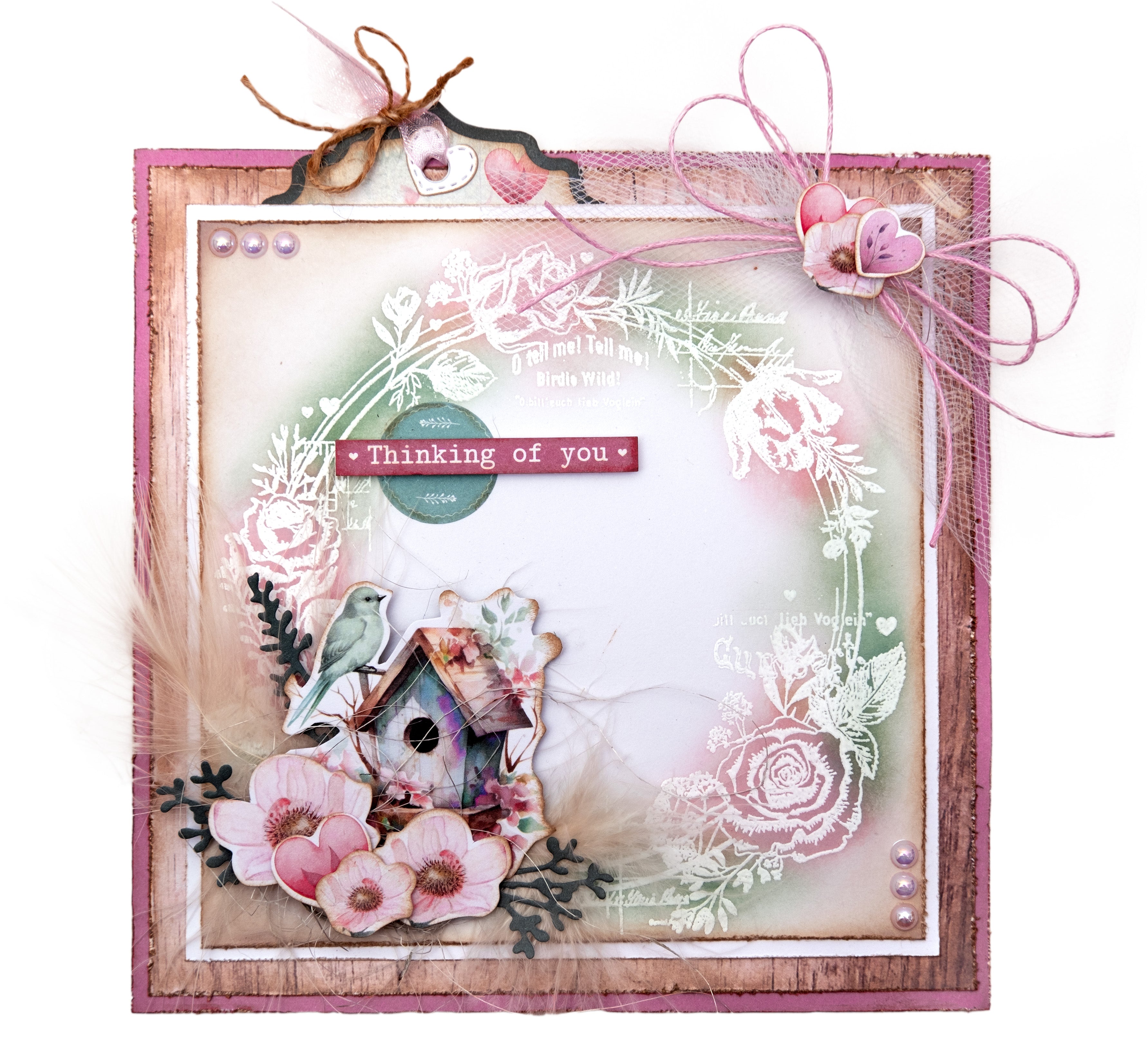 JMA Clear Stamps Flower Circle Frame Sending You Love 1 PC