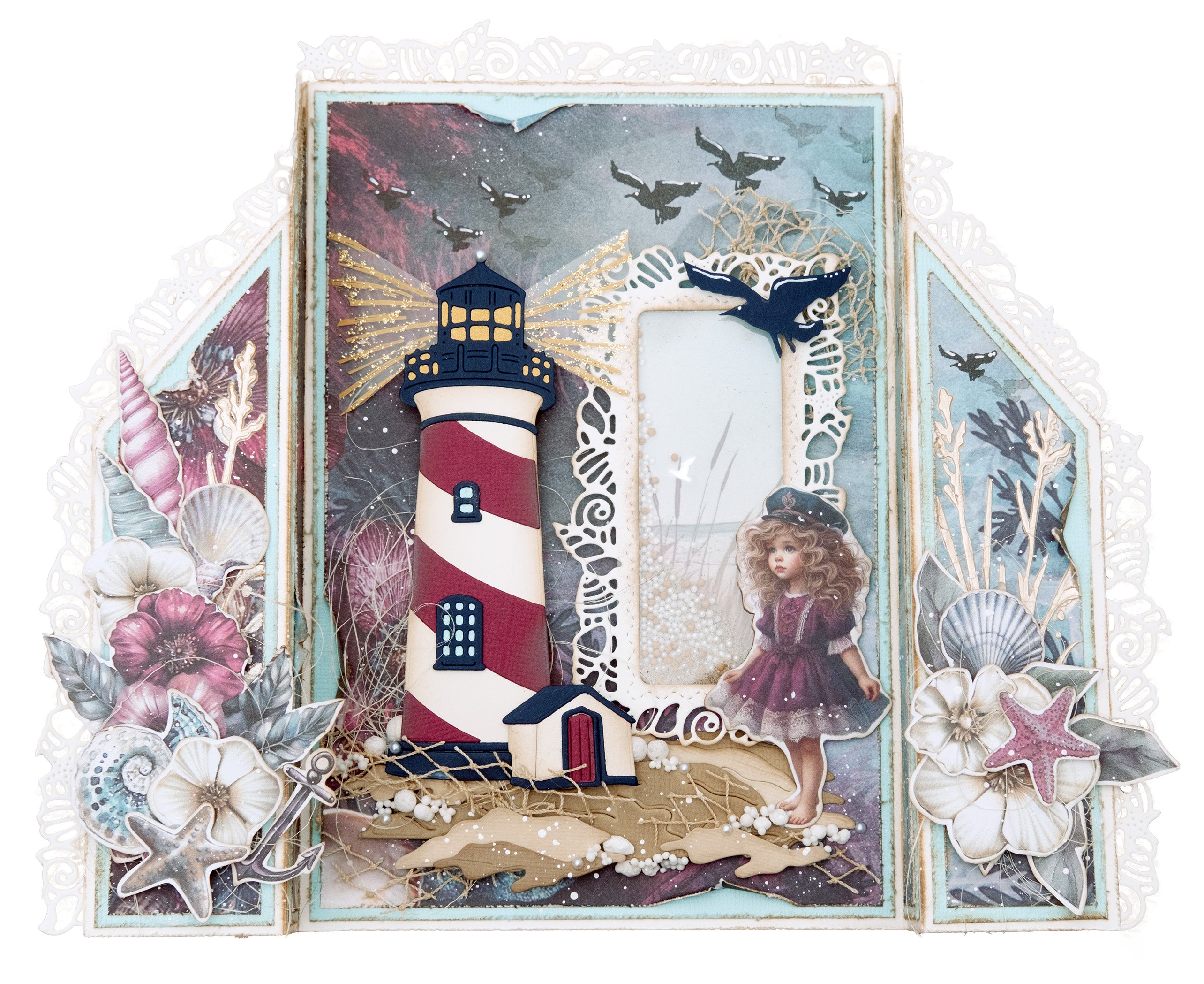 JMA Acetate Sheets White & Retro Cyan Tide of Hope 6 Sheets