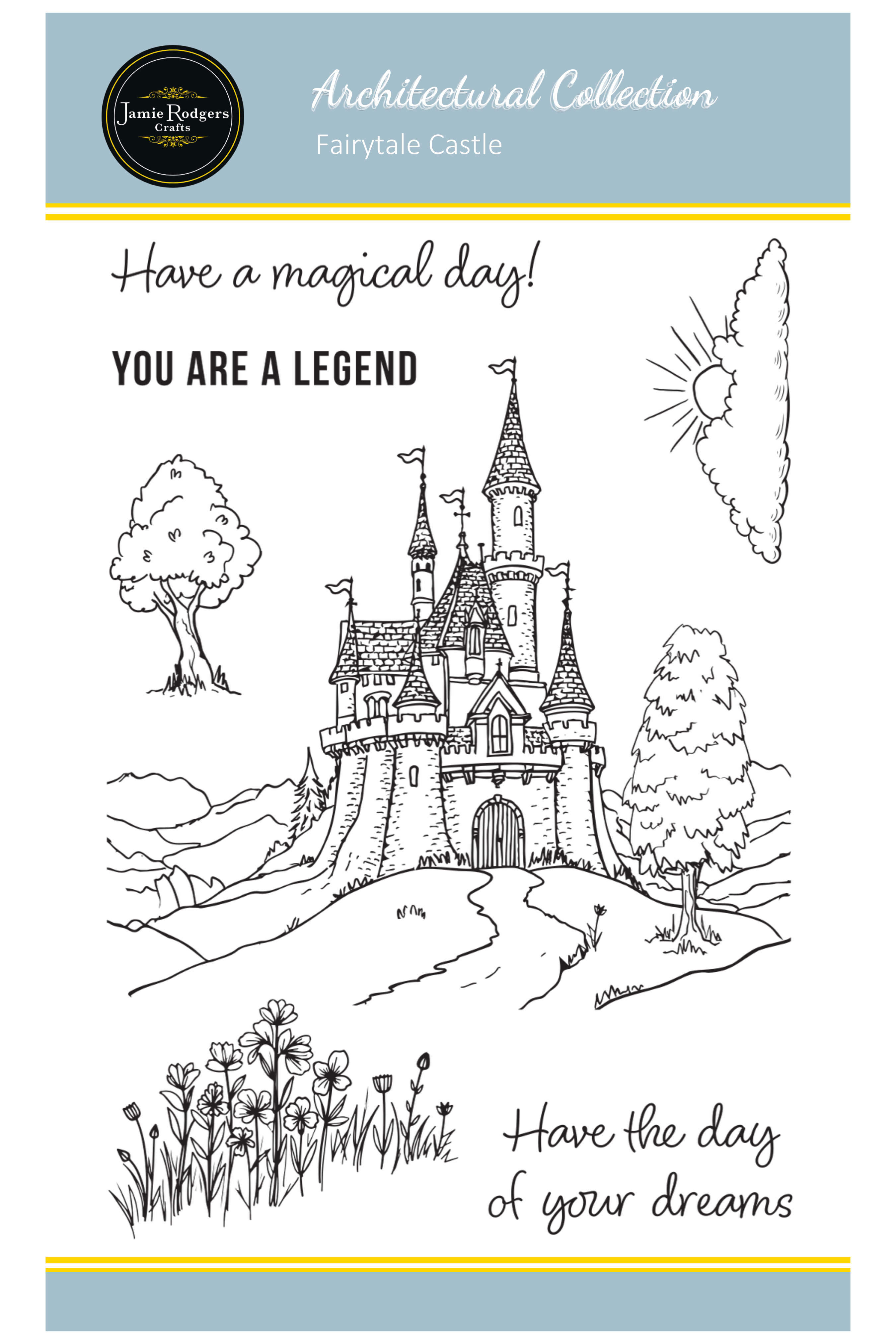 Jamie Rodgers Crafts Fairytale Castle A6 Clear Stamp Set