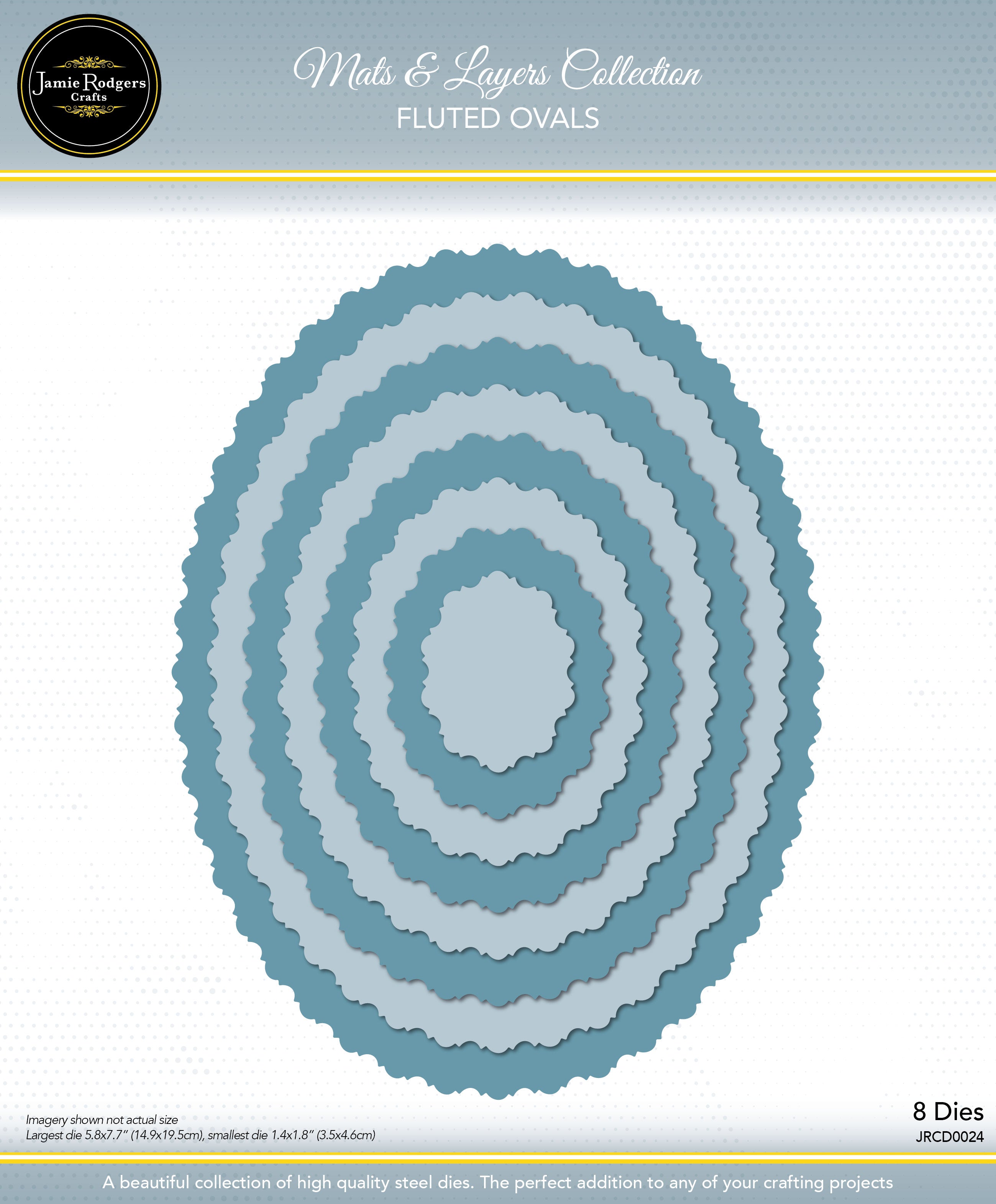 Jamie Rodgers Crafts - Fluted Ovals Die Set
