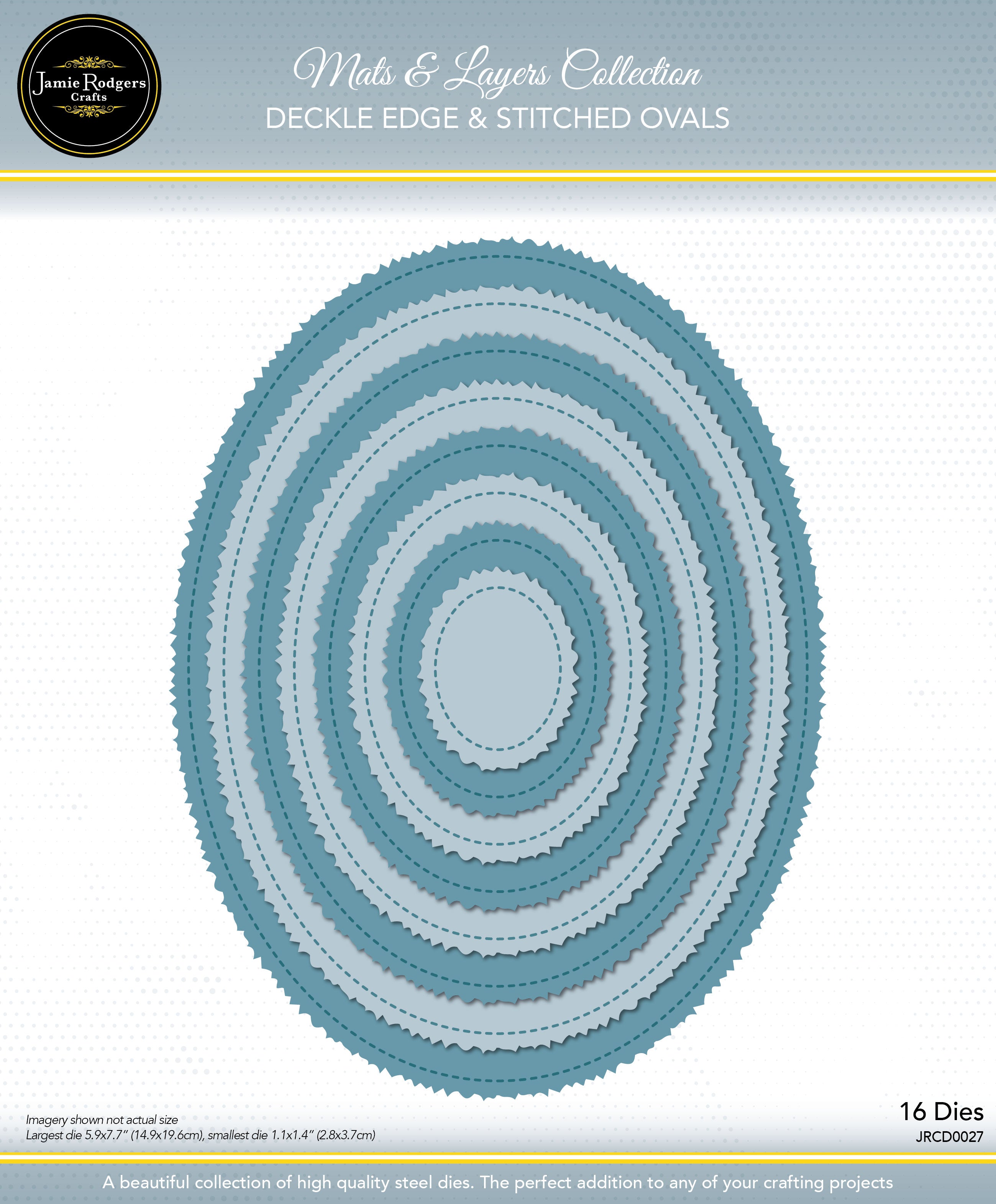 Jamie Rodgers Crafts - Deckle Edge and Stitched Ovals Die Set