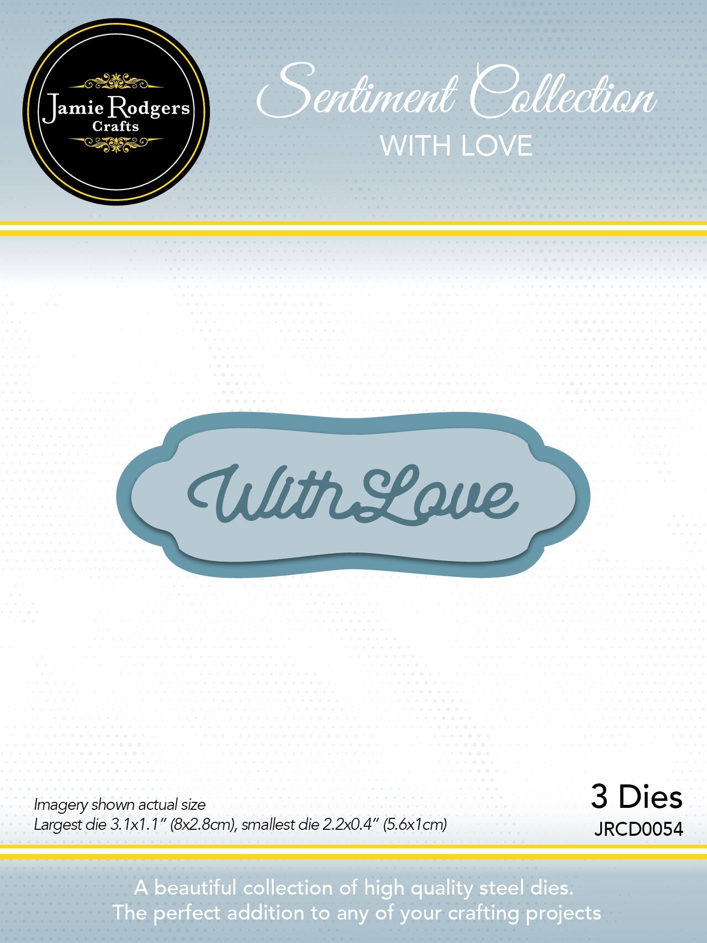 Jamie Rodgers Crafts - With Love Sentiment Die Set