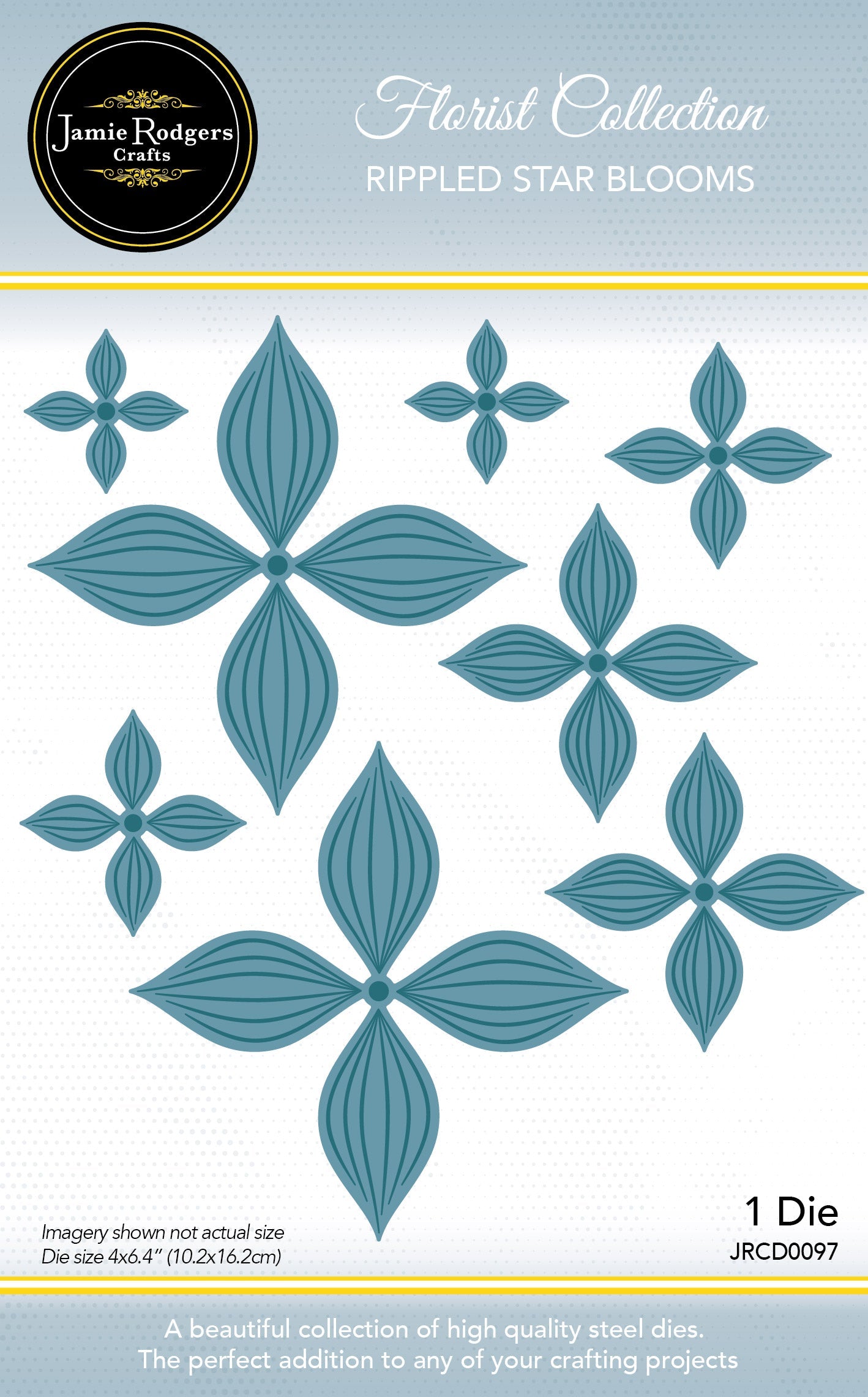 Jamie Rodgers Crafts Rippled Star Blooms Die Set